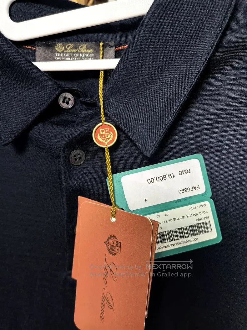 Loro Piana Loro Piana Men's Wool Short Sleeve Polo. Size US L / EU 52-54 / 3 - 6 Thumbnail