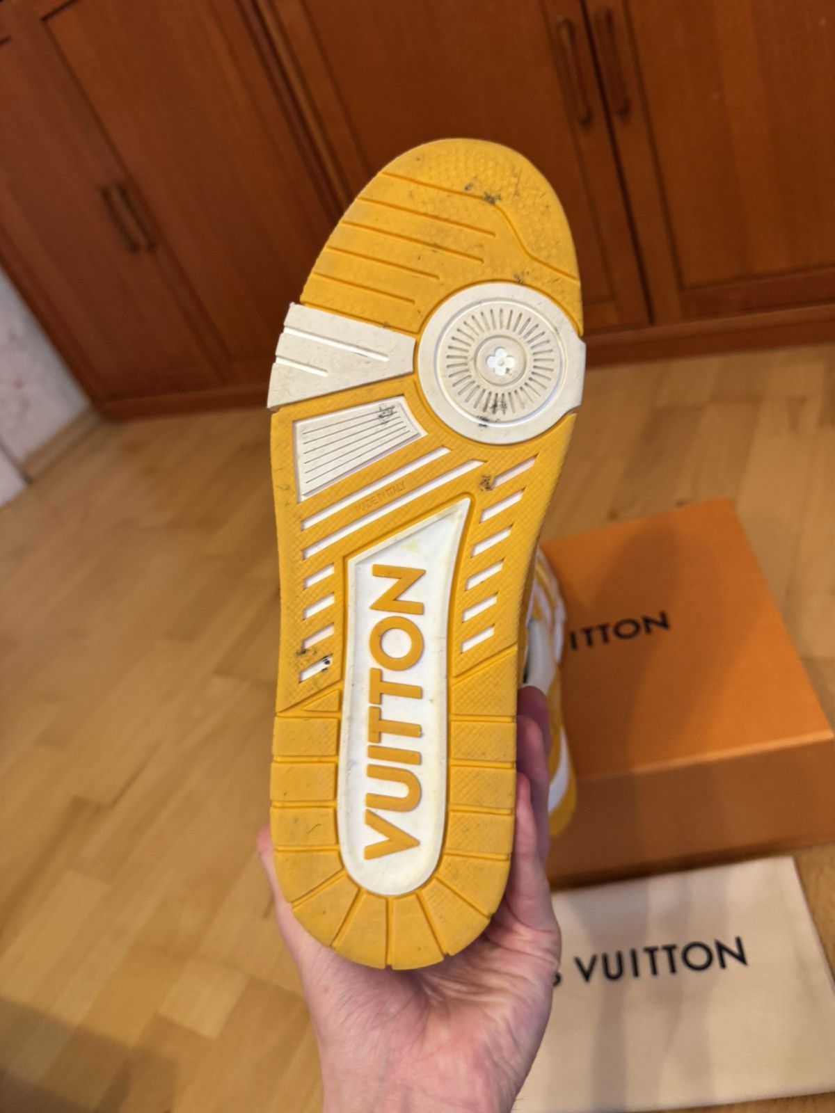 Louis Vuitton Louis Vuitton LV Trainer Orange Denim Size US 9 / EU 42 - 9 Thumbnail
