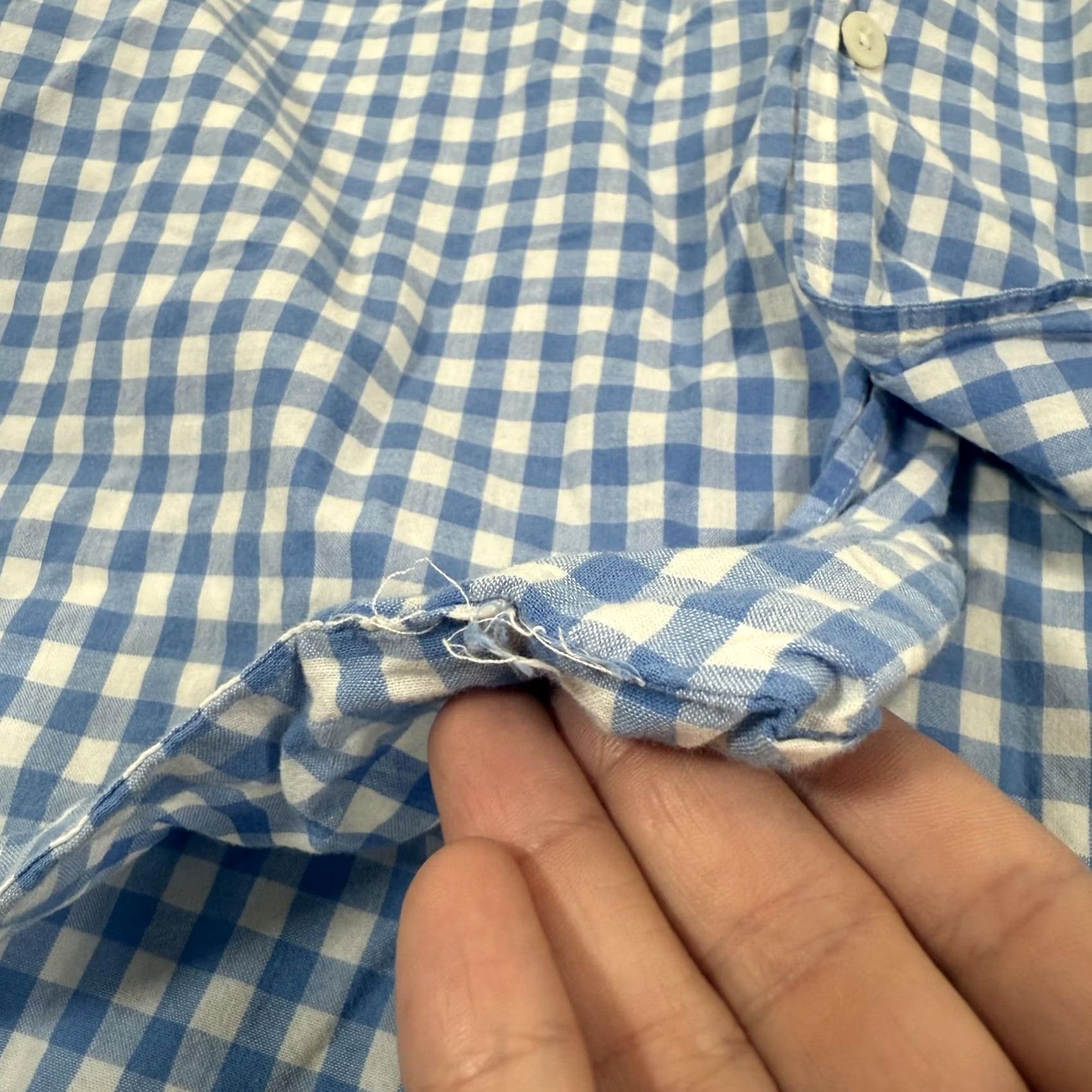 Polo Ralph Lauren Polo Ralph Lauren Shirt Mens 2XL Blue White Loop Collar Gingham Check Button Size US XXL / EU 58 / 5 - 7 Thumbnail