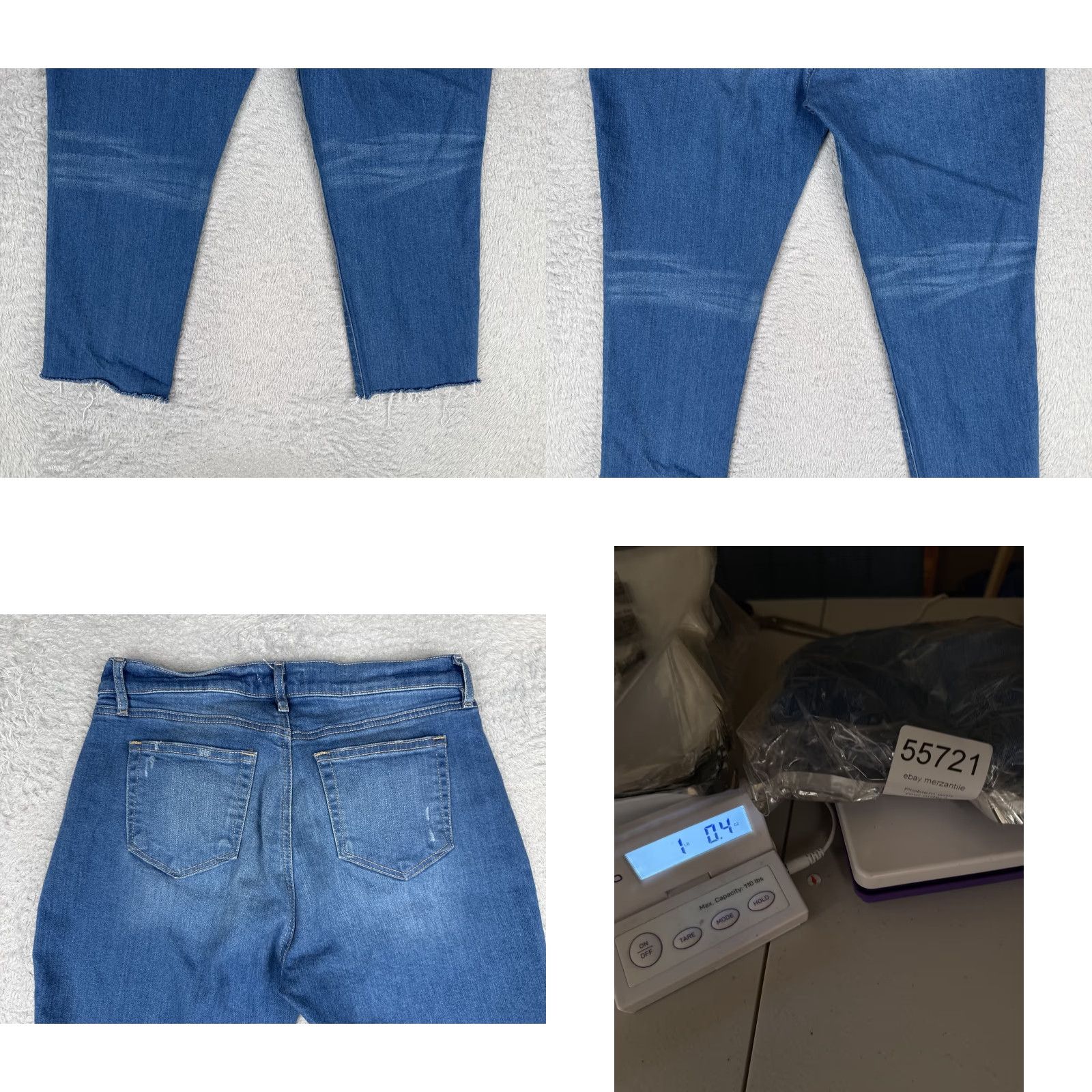 Loft LOFT Slim Crop Jeans Womens 8P Blue Medium Wash High Rise Denim 29x22 Raw Hem Petite Size Size 30" / US 8 / IT 44 - 10 Thumbnail