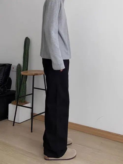 Japanese Brand Vintage Loose Wide Leg Workwear Black Casual Pants Size US 30 / EU 46 - 3 Thumbnail