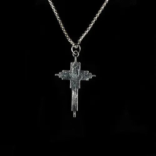 VIBE Abstract Cross Punk Necklace Chain Size ONE SIZE - 3 Thumbnail