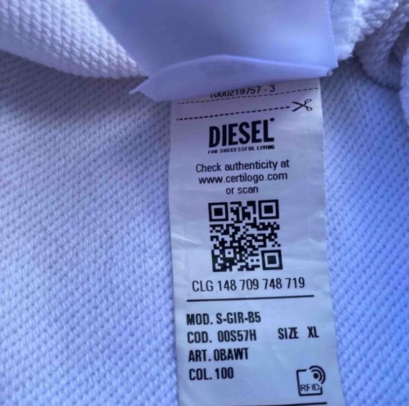 Diesel × Vintage Diesel Sweatshirt S-GIR-B5 Size US XL / EU 56 / 4 - 10 Thumbnail