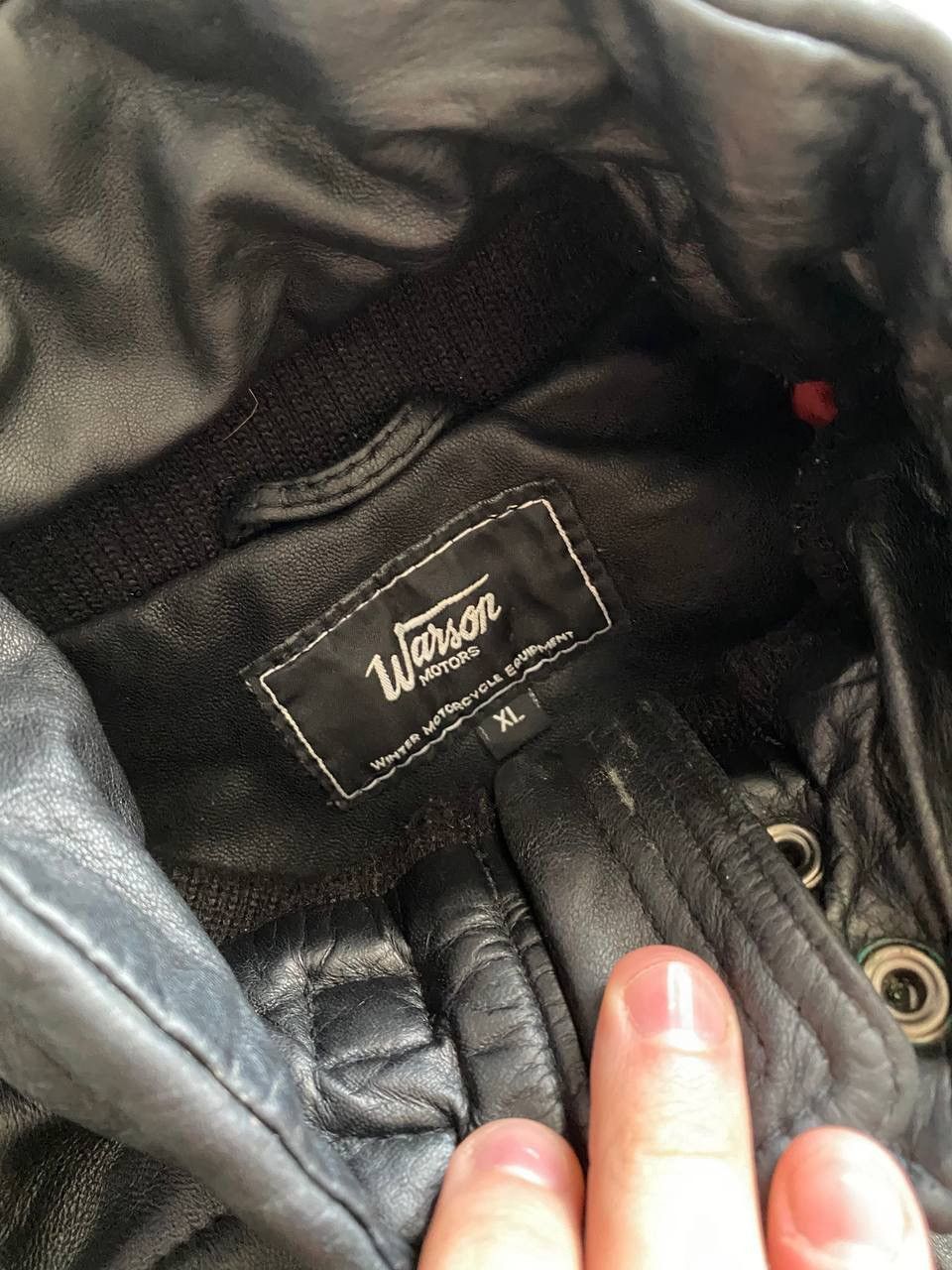 Vintage Vintage Warson motors leather jacket RARE Size US XL / EU 56 / 4 - 5 Thumbnail