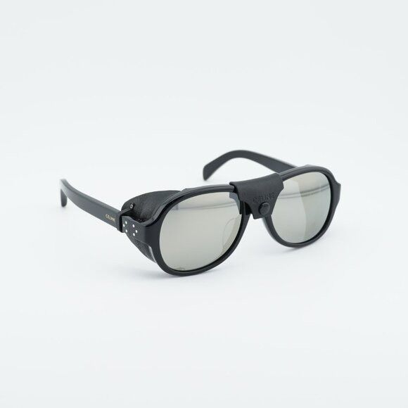 Celine Celine CL40301U 01C Sunglasses Black Square Frame, Smoke Size ONE SIZE - 5 Thumbnail