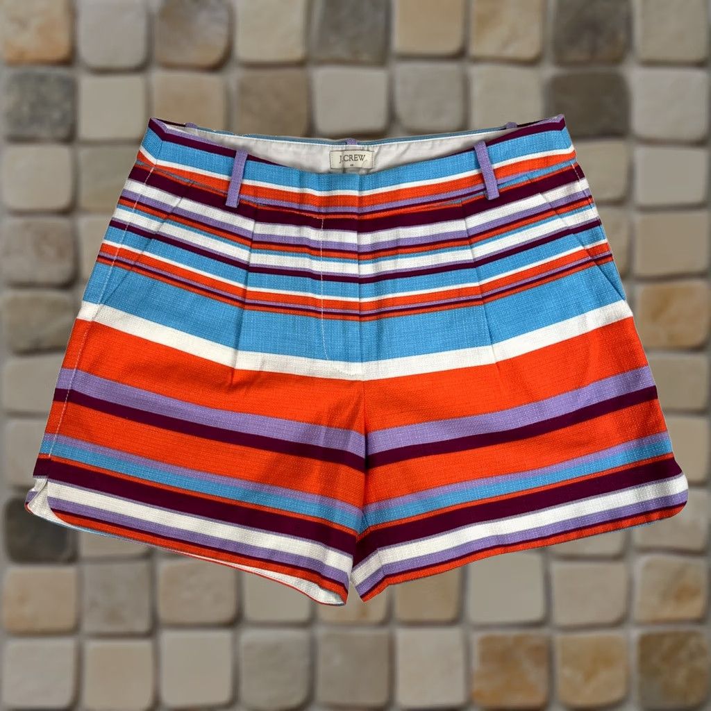J.Crew NWT J.CREW Multicolor Striped Midrise Shorts XS-XL Womens Shorts Sz 2 City Classic Chino Size 40" / US 18 - 1 Thumbnail