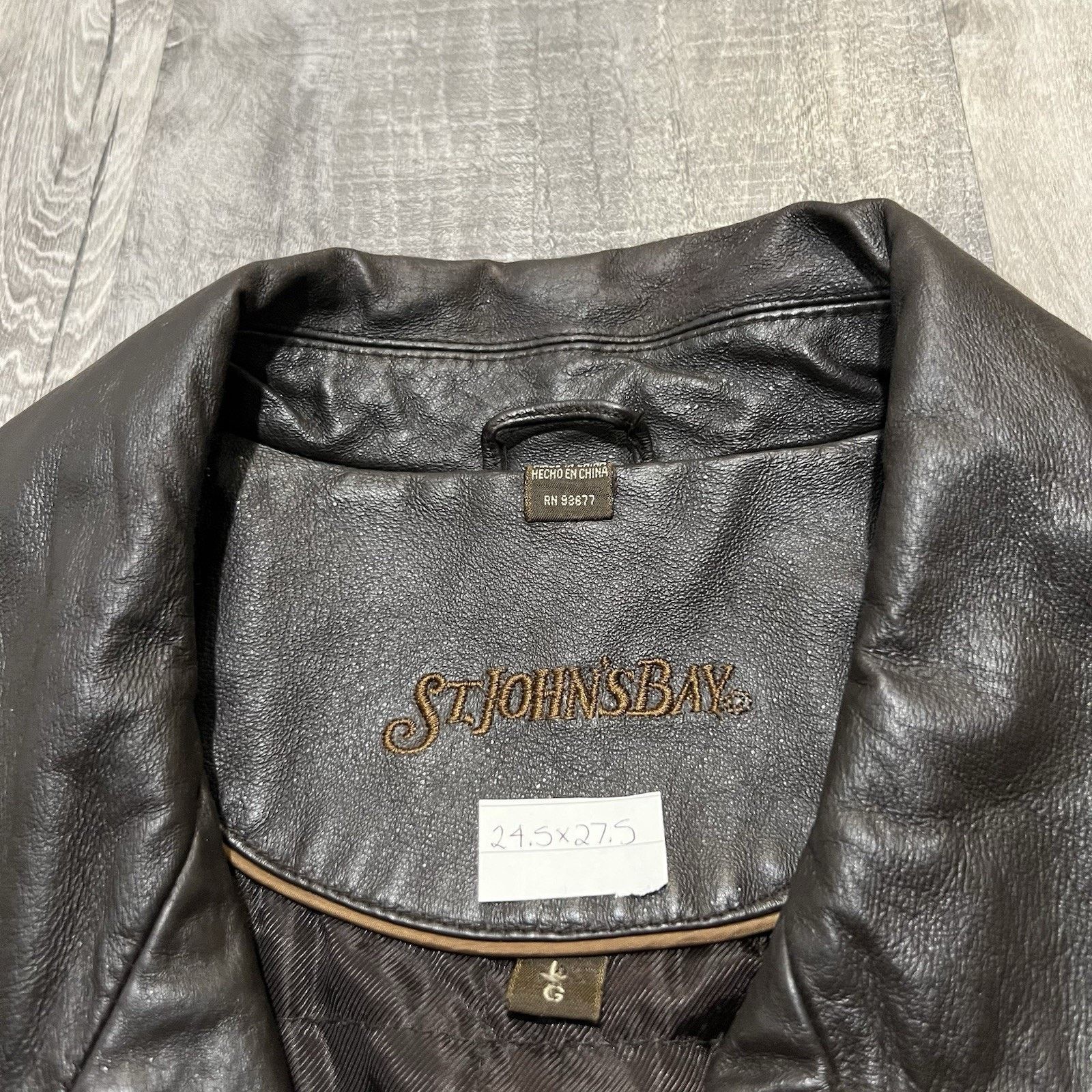 Vintage Vintage St Johns Bay Dark Brown Leather Bomber Jacket L Y2K Size US L / EU 52-54 / 3 - 4 Thumbnail