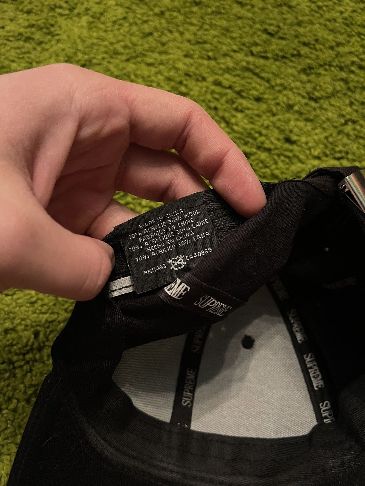 Designer × Vintage Too broke for Supreme bootleg box logo cap Size 32 - 9 Thumbnail