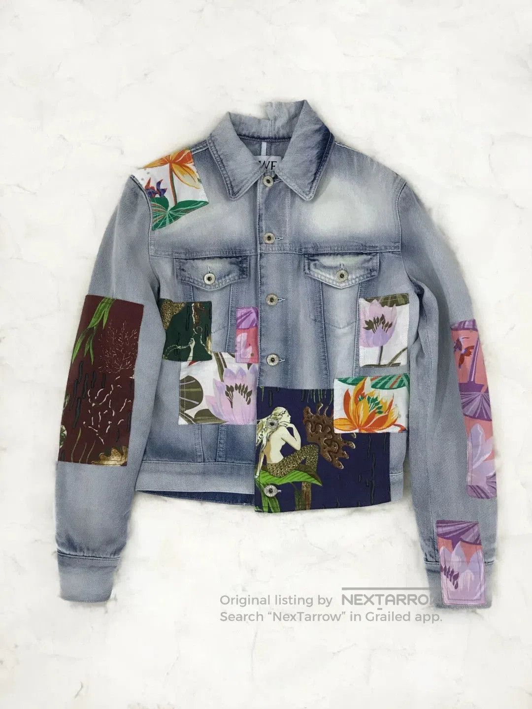 Paula Canovas del Vas Loewe x Paula Ibiza Patchwork Denim Jacket. Size M / US 6-8 / IT 42-44 - 1 Thumbnail