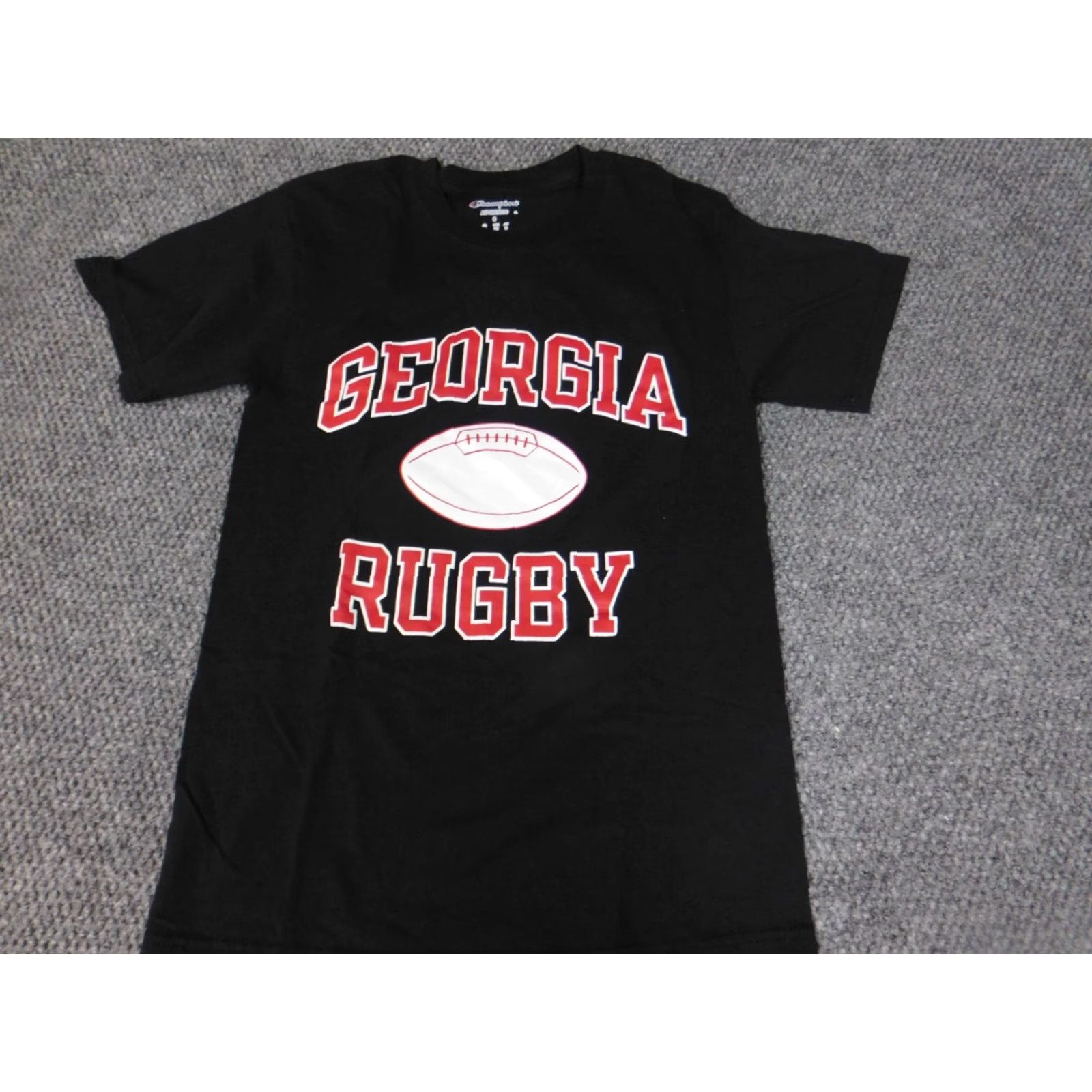 Champion Champion Shirt Mens Small Black Georgia Rugby Sports Short Sleeve Crew Neck Cotton Breathable Logo Athletic Vintage No N/A ️ Size US S / EU 44-46 / 1 - 3 Thumbnail