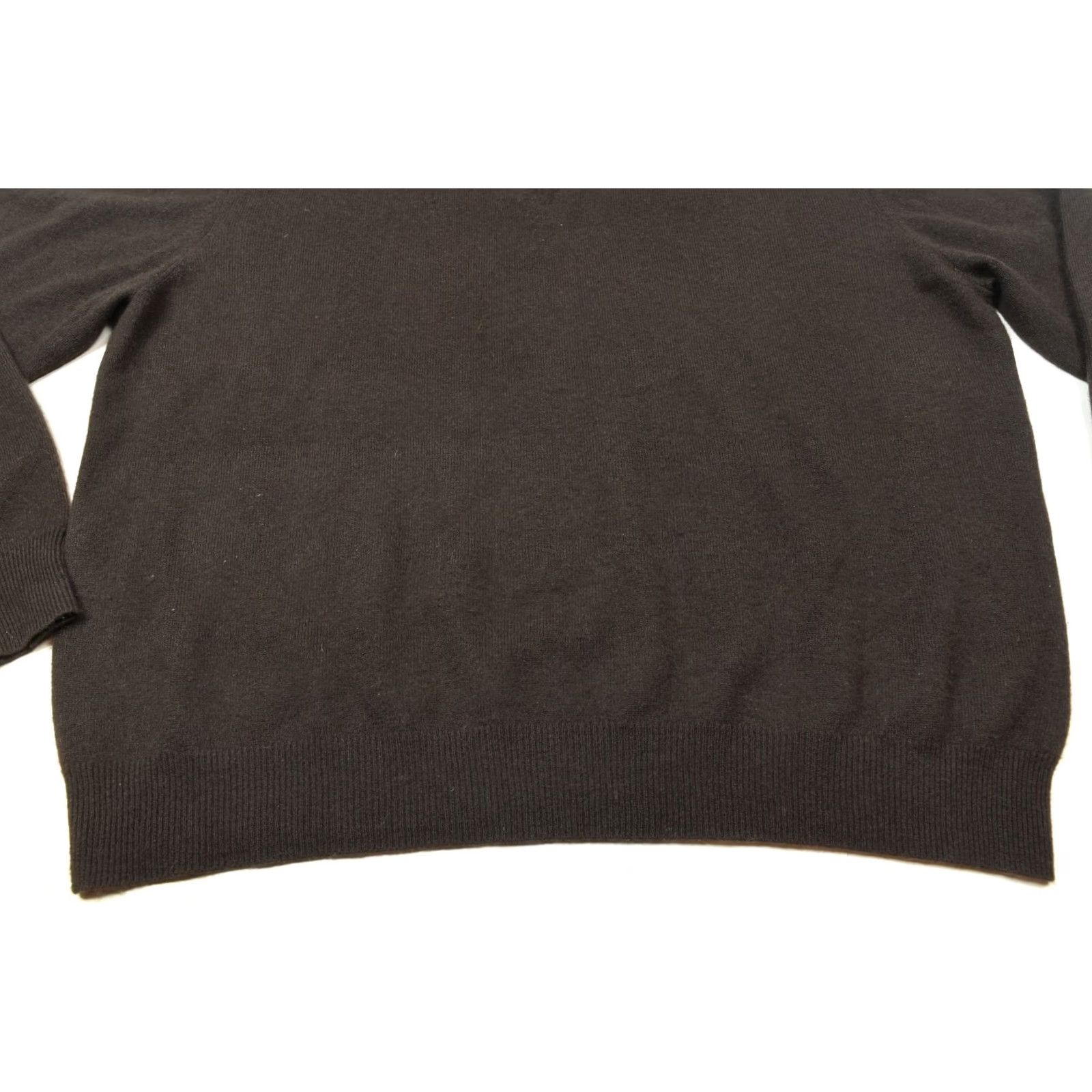 Olive Oliver Perry Cashmere Sweater Mens 2XL Brown Long Sleeve 1/4 Zip Pullover Size US XXL / EU 58 / 5 - 4 Thumbnail
