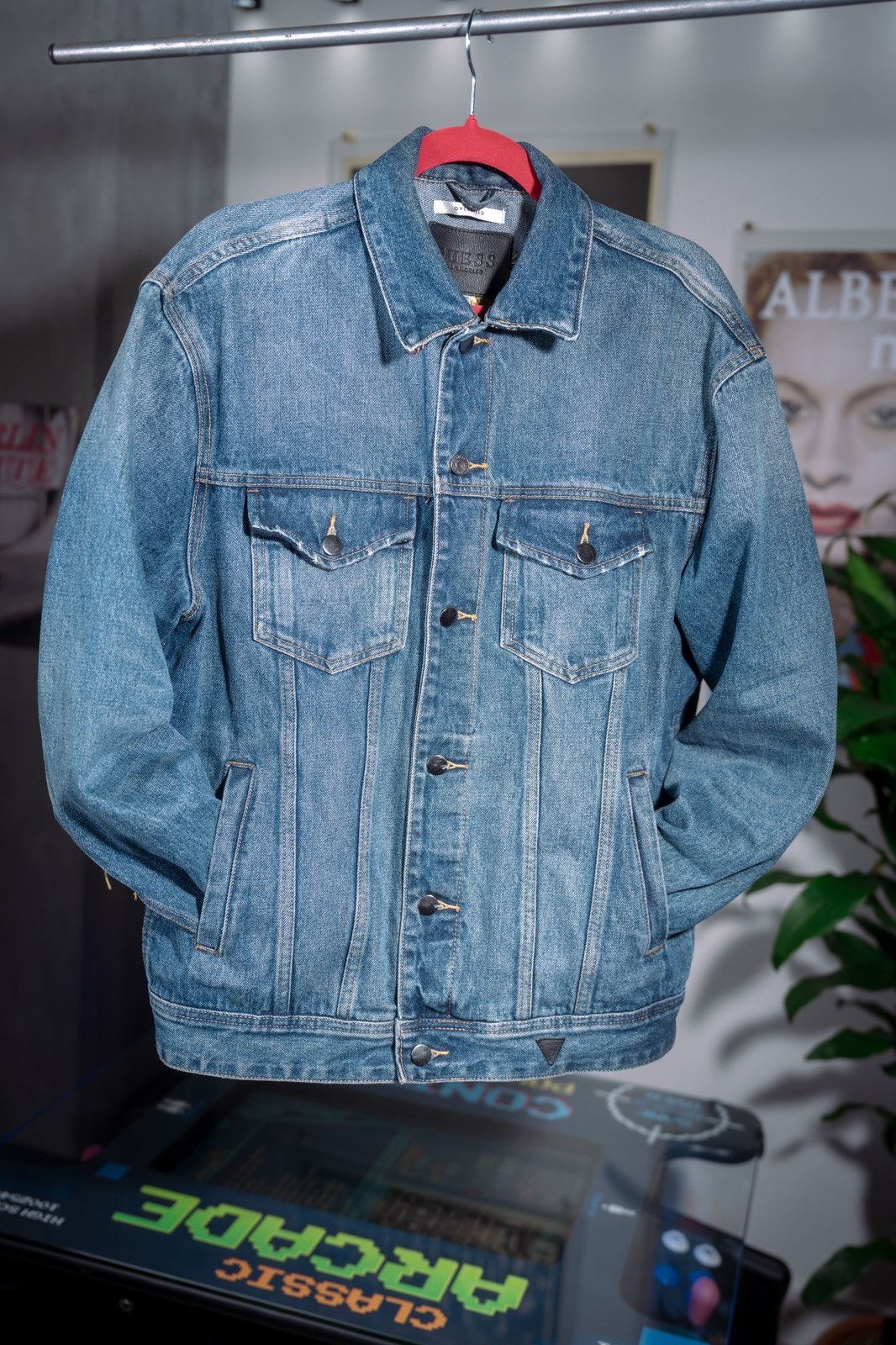 Guess Guess - Men's Oversized Embroidered Denim Flower Jacket Size US M / EU 48-50 / 2 - 1 Thumbnail