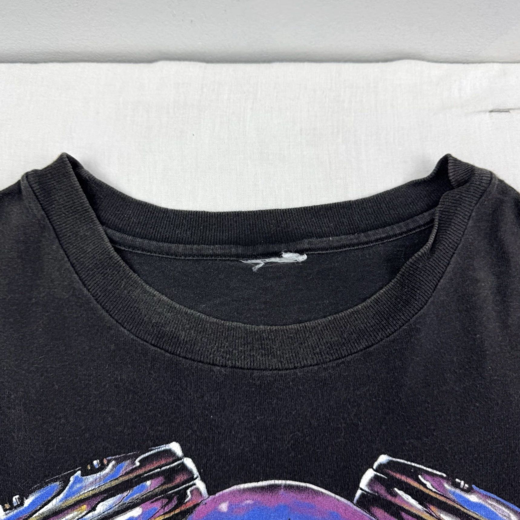 Vintage VINTAGE Unbranded T-Shirt Biker Skull Flames Motorcycle 90s Adult Large Black Men Shirt Short Sleeve Crew Neck Mens Size US L / EU 52-54 / 3 - 3 Thumbnail