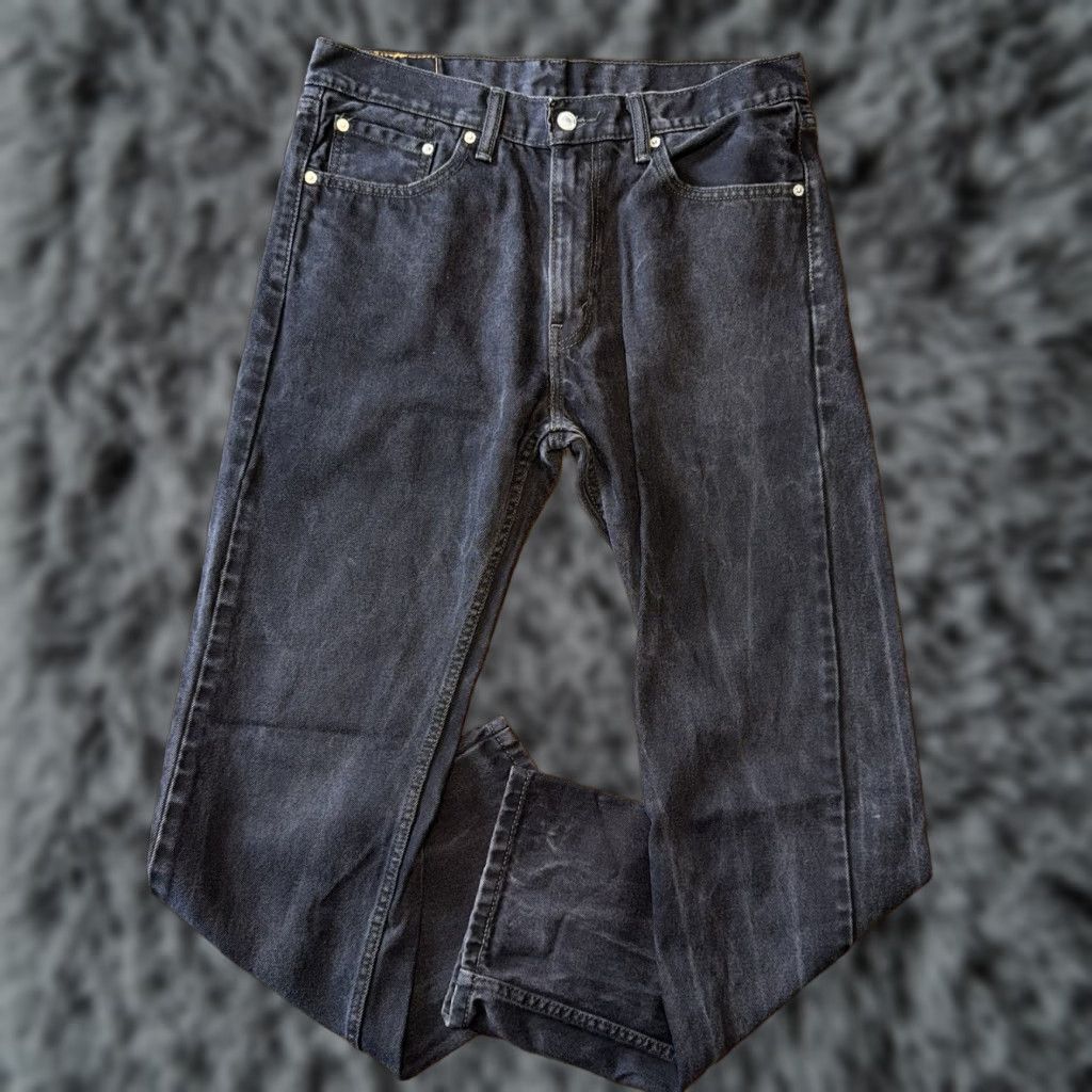 Levi's Levi's 505 Jeans Mens 33x32 Black Denim Mid Rise Regular Fit Jeans Size US 33 - 1 Thumbnail