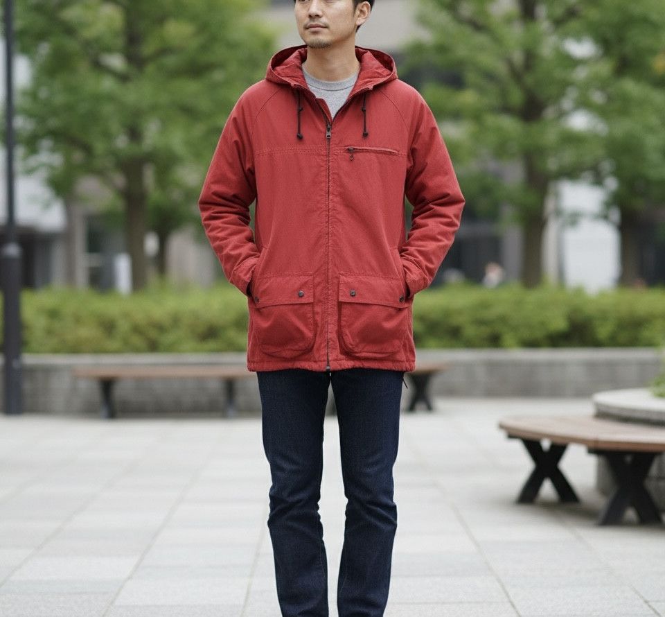 Hiroshi Kato Vintage KATO’ Red Hooded Canvas Jacket Parka Workwear Style Size US M / EU 48-50 / 2 - 1 Thumbnail
