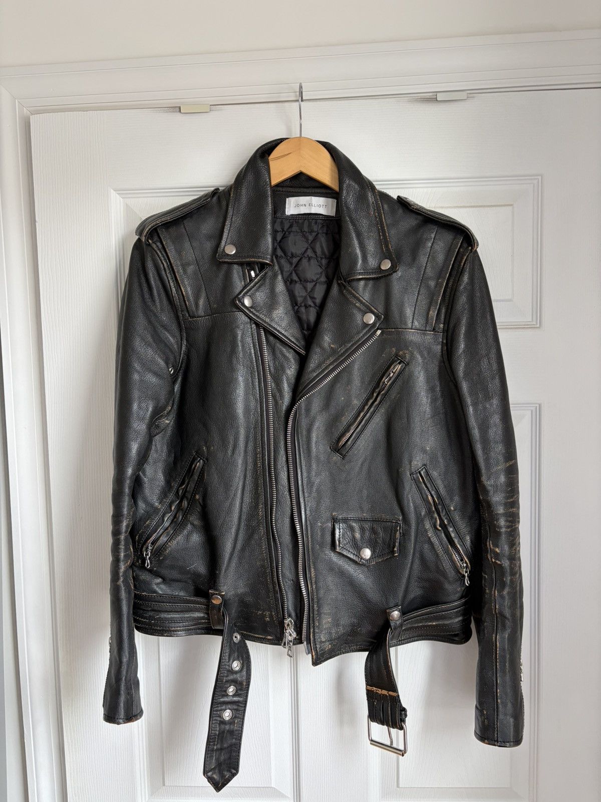 希少✨【ジョンエリオット×GAP×GQ】ダブル ライダース 牛革 黒 Mサイズ Gap x GQ John Elliott motorcycle jacket | Gap