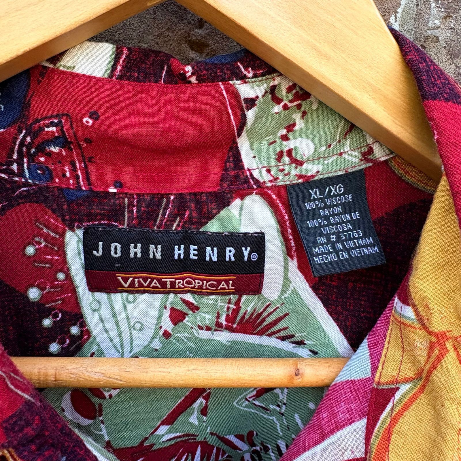 John Henry Crazy Vintage Rare John Henry Tropical Floral Shirt Size US XL / EU 56 / 4 - 3 Thumbnail