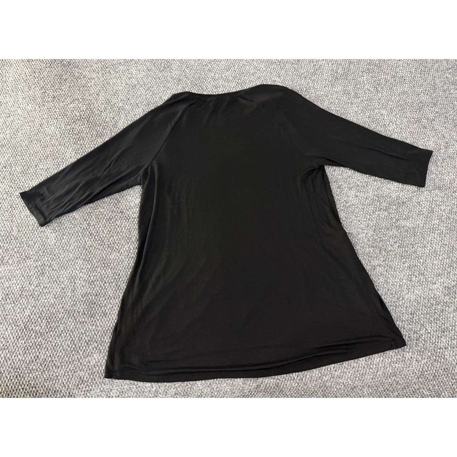 Boden VINTAGE Boden Dress Womens Large Black Drop Waist 3/4 Sleeve Jersey Trapeze Swing Size L / US 10 / IT 46 - 7 Thumbnail