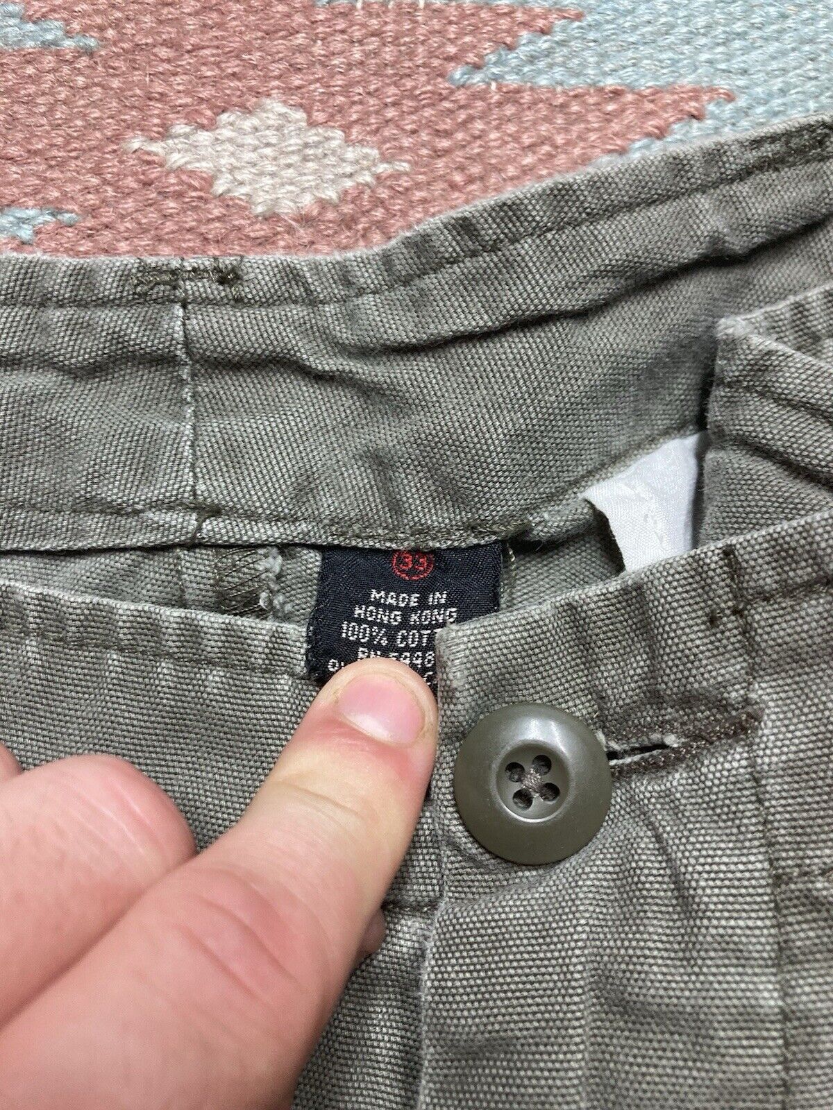 American Eagle Outfitters × Vintage y2k American eagle cargo shorts baggy skate military army 33 Size US 33 - 6 Thumbnail