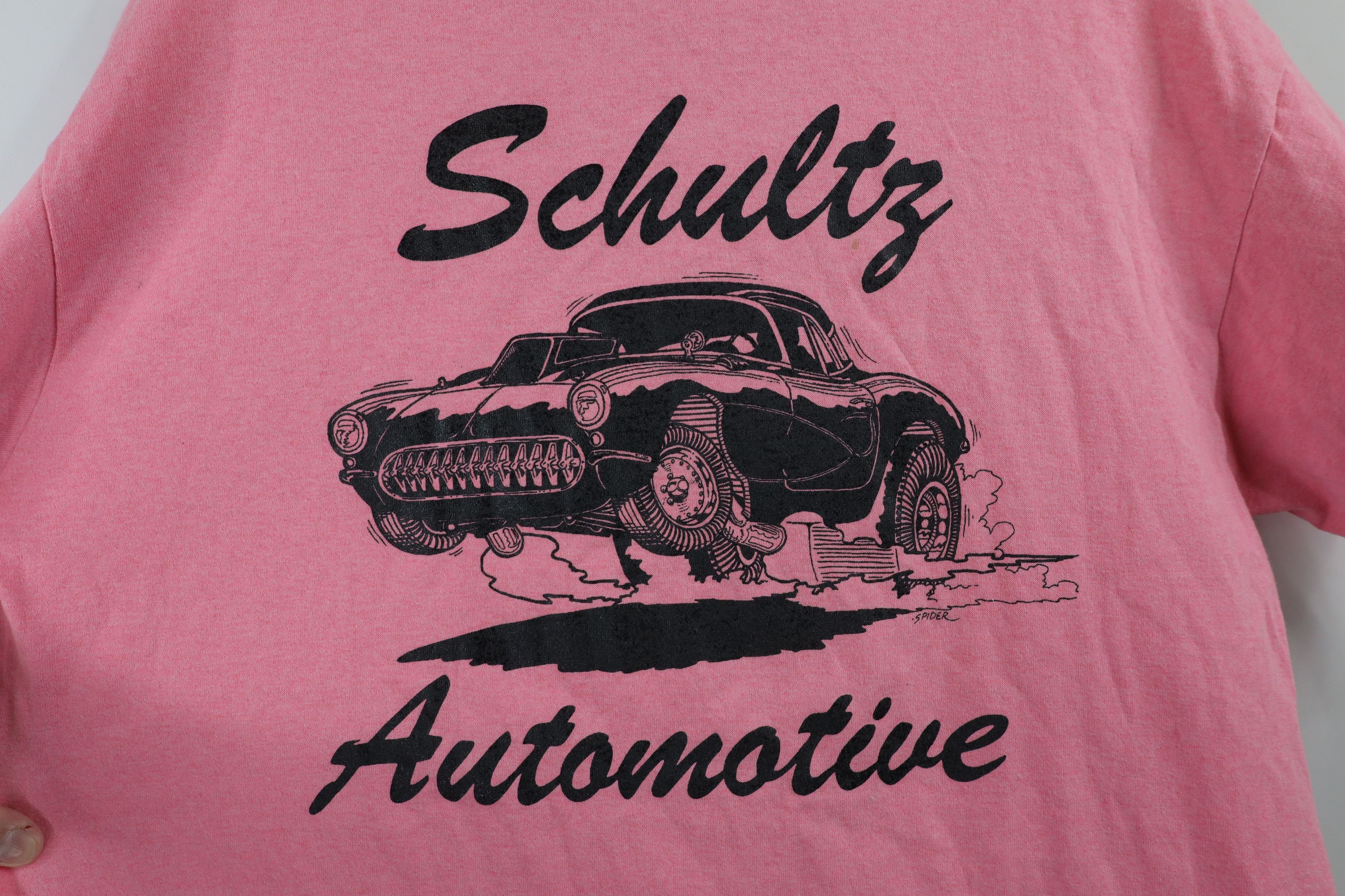 Vintage Vintage 90s Spell Schultz Automotive Muscle Car T-Shirt USA Size US XL / EU 56 / 4 - 11 Thumbnail