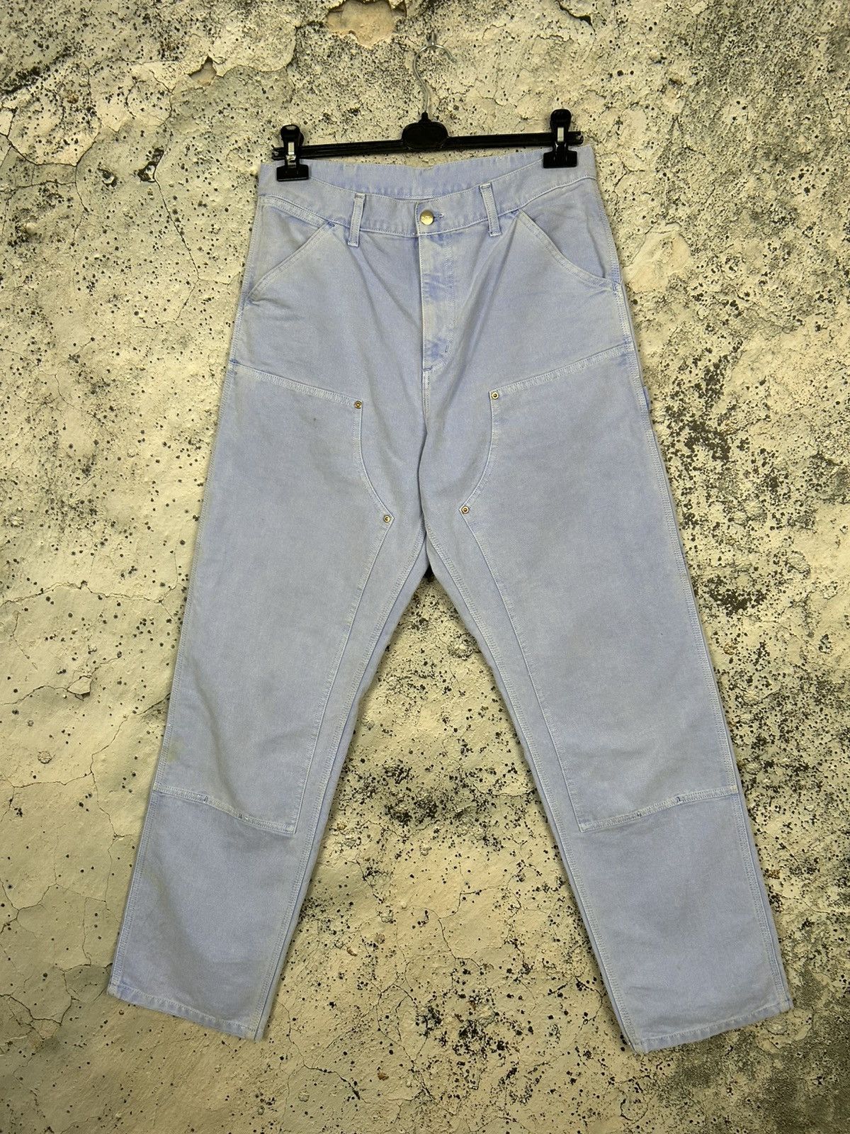Carhartt Wip Carhartt WiP Double Knee Pant Light Purple Skate Baggy Rap Size US 32 / EU 48 - 3 Thumbnail