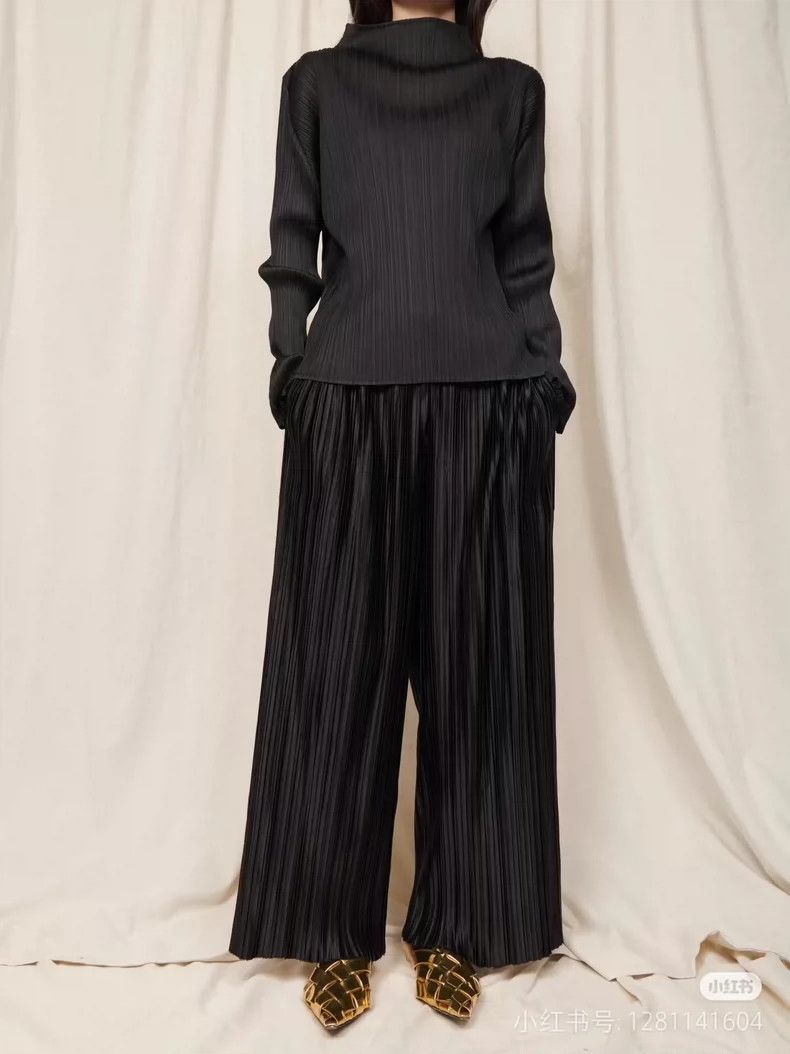 Issey Miyake Issey Miyake size:3 Black pleated long-sleeved shirt Size M / US 6-8 / IT 42-44 - 9 Thumbnail