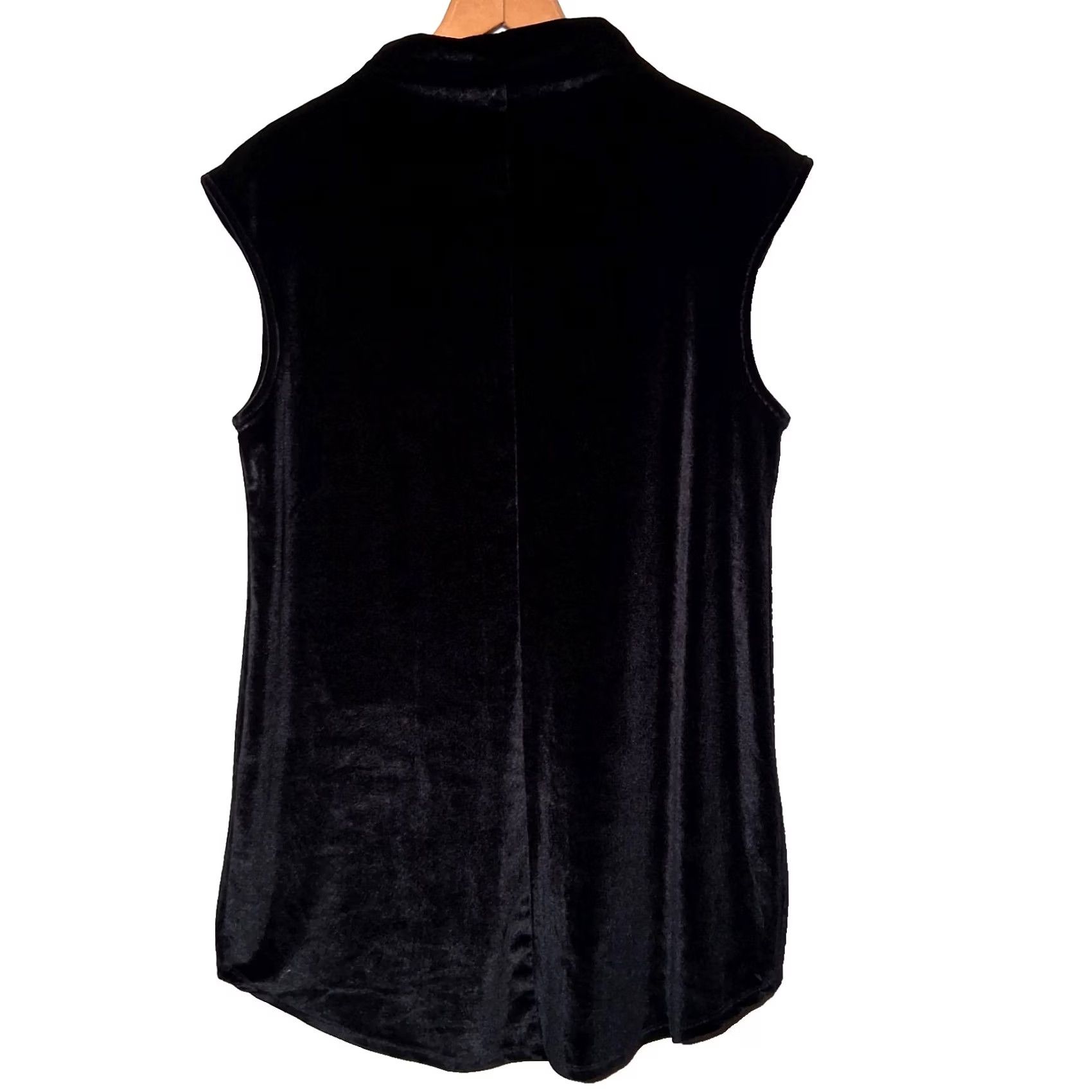 Velour Sweet Pea Stacy Frati Black Velour Shirt M Sleeveless Dark Fairy Whimsigoth Emo Size M / US 6-8 / IT 42-44 - 2 Thumbnail