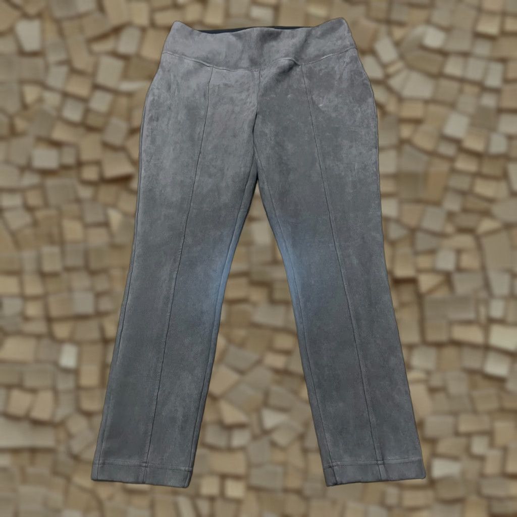 Andrew Marc VINTAGE: No - Andrew Marc Pants Women's XL Gray Velvet Pull On Skinny Ankle High Rise Regular Inseam 27 in Gray Velvet Size 40" / US 18 - 1 Thumbnail