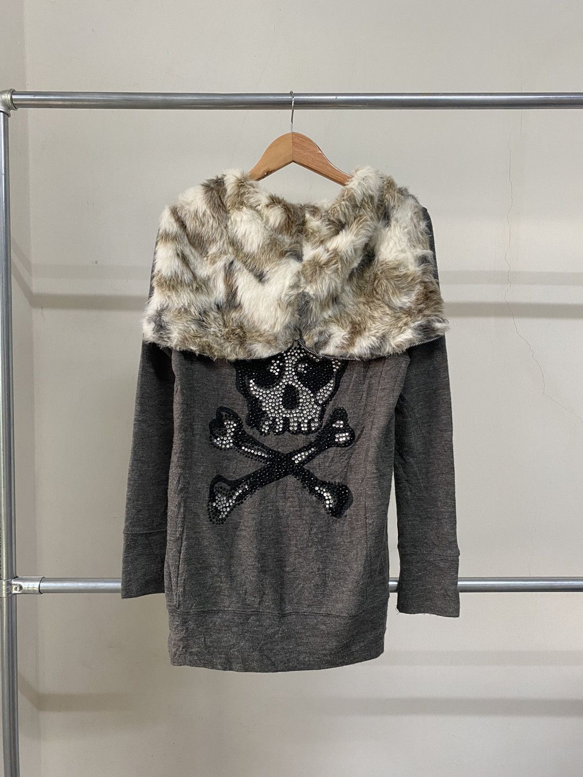 Hysteric Glamour KARY JAPAN SKULL PUNK GRUNGE FUR JACKET MOHAIR 90s LGB Size M / US 6-8 / IT 42-44 - 13 Thumbnail