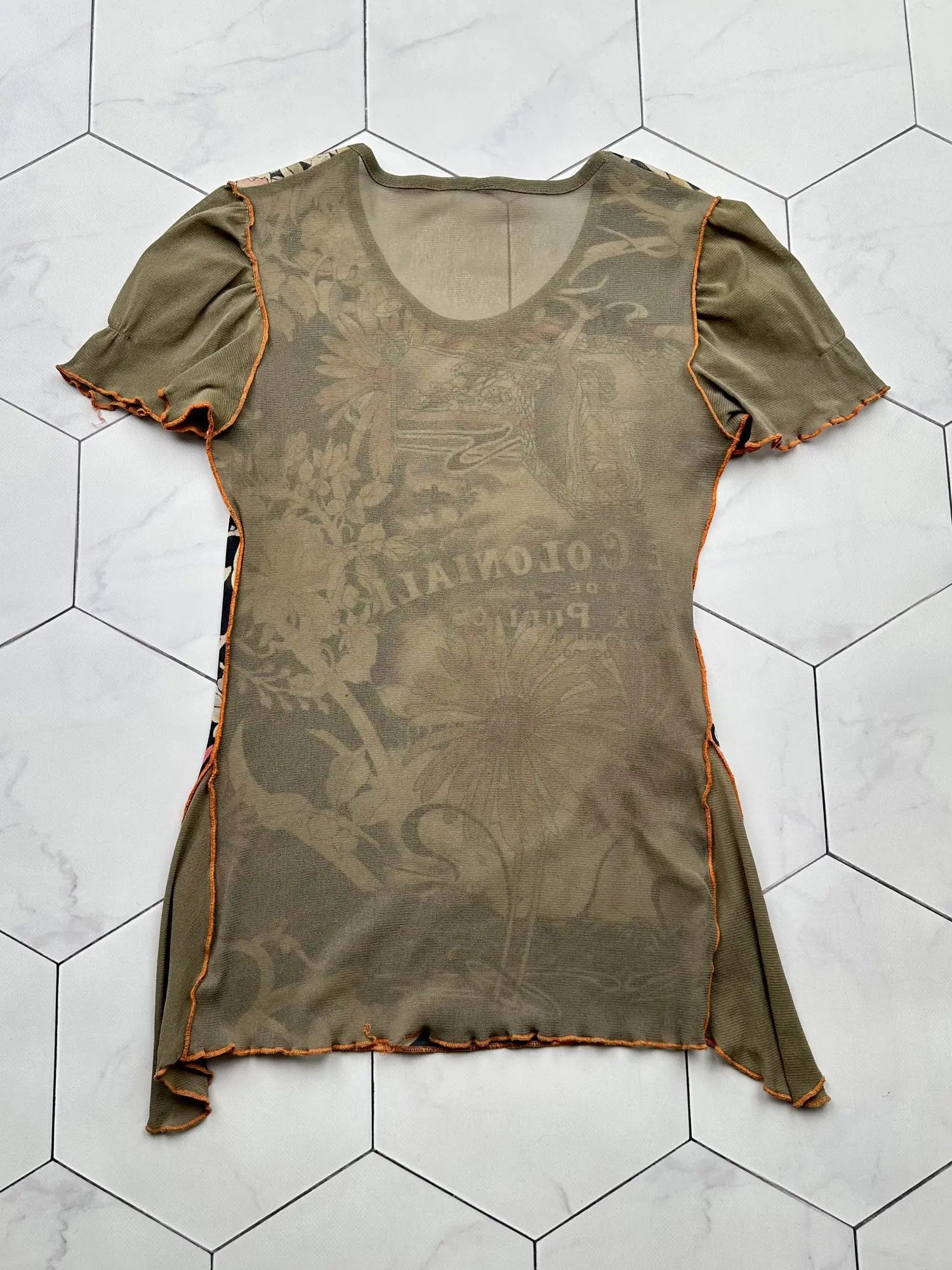 Japanese Brand Vintage Mesh Printed Tee (B374)D15E2 Size S / US 4 / IT 40 - 5 Thumbnail