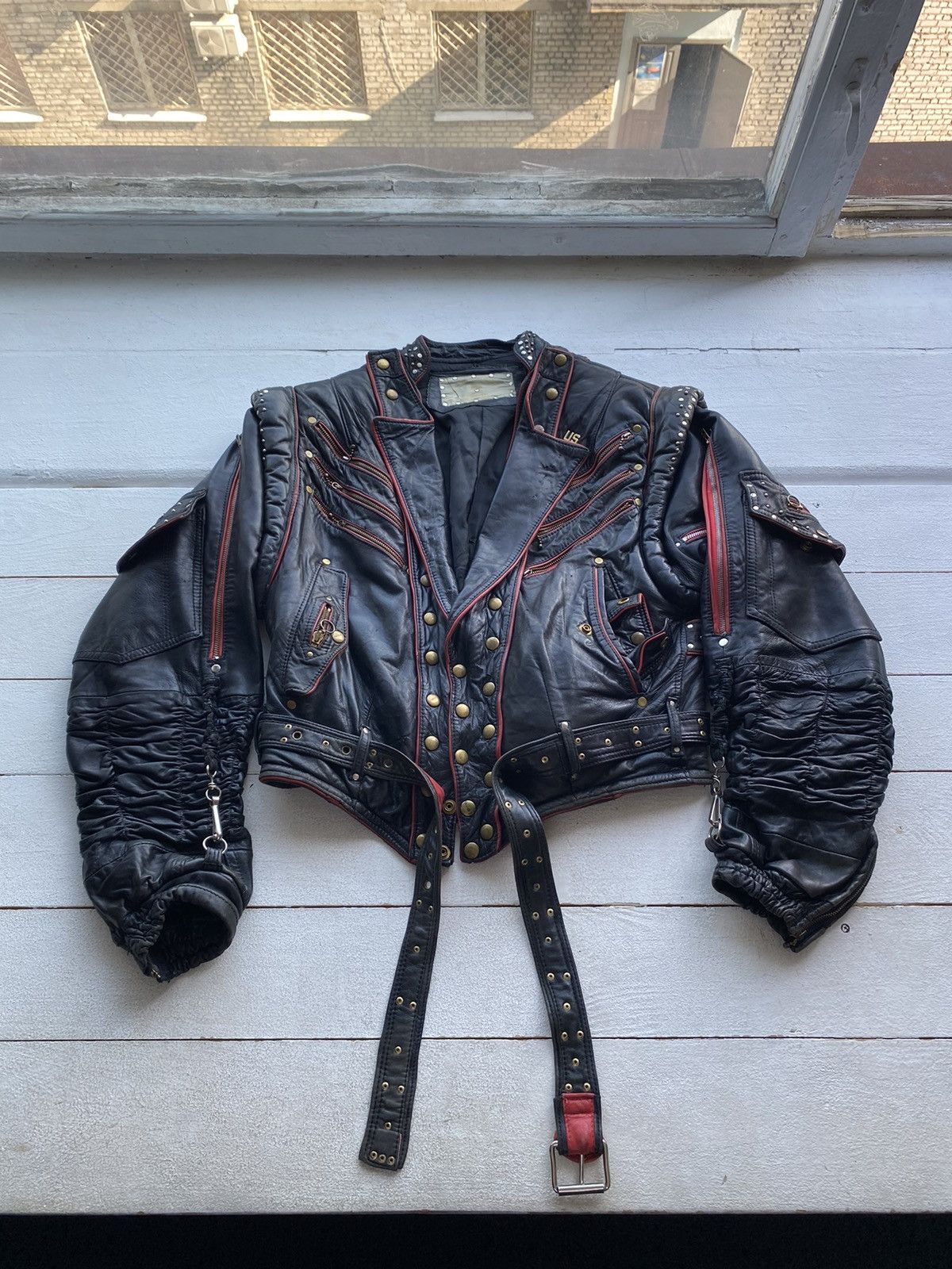 Other 🔗GOTHIC PUNK OPIUM ZIPPER BONDAGE LEATHER JACKET OWENS ISSEY Size US M / EU 48-50 / 2 - 1 Thumbnail