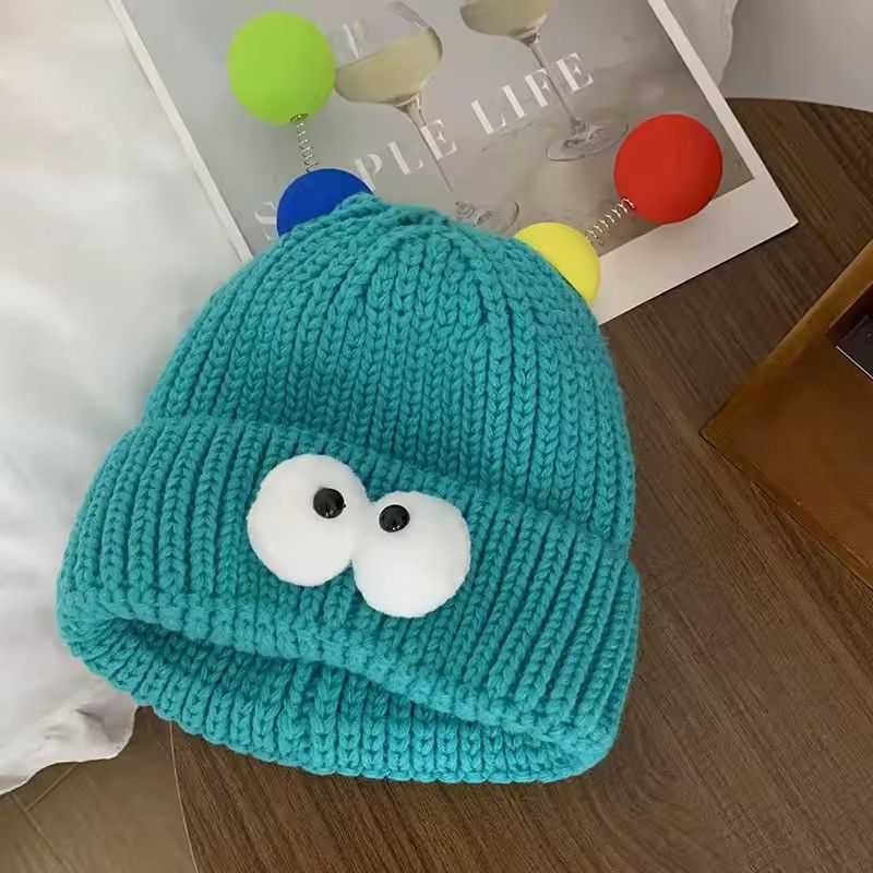 Japanese Brand Eye Monster Beanie w/ Spring-Loaded Bouncy Ball Size ONE SIZE - 2 Thumbnail