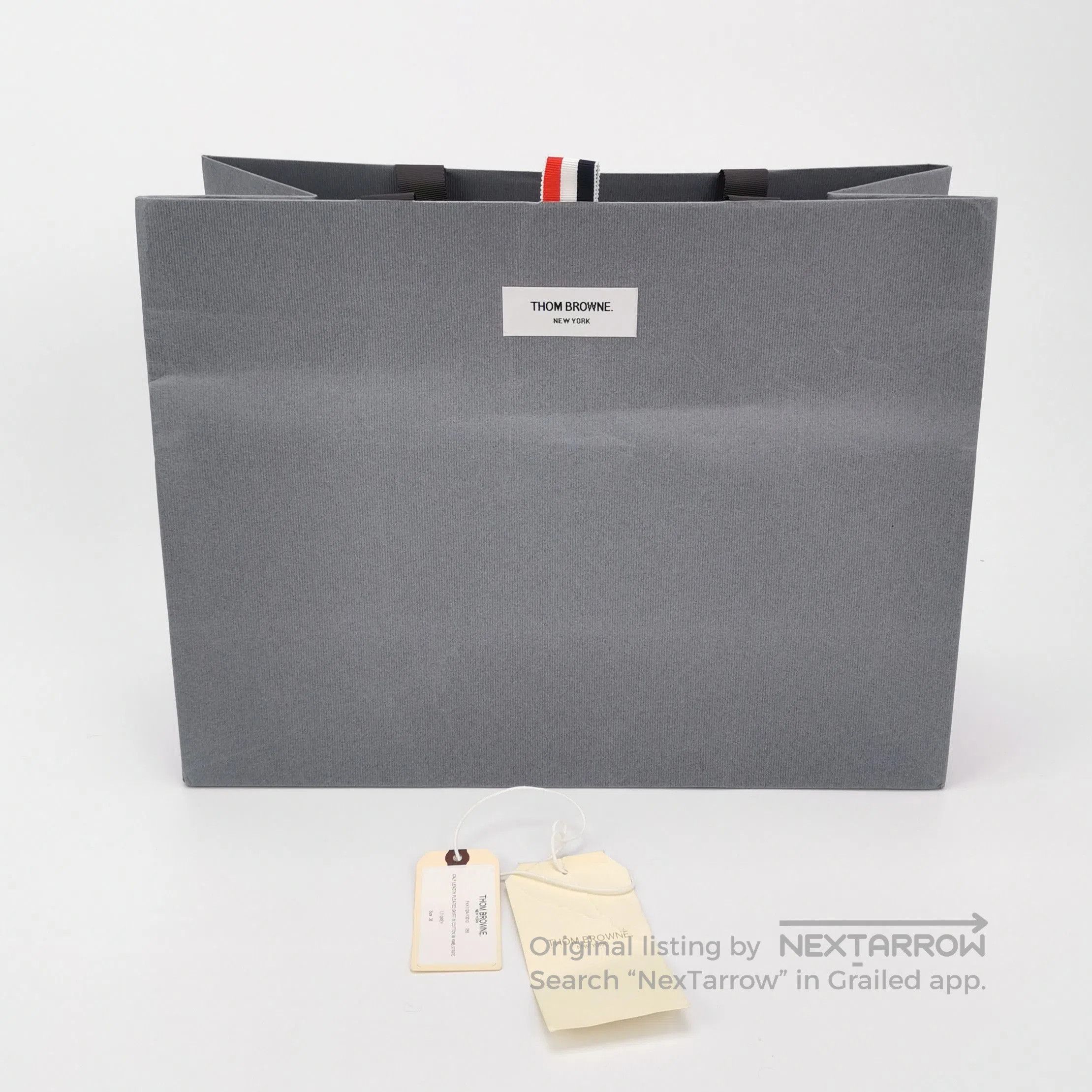 Thom Browne Thom Browne Gray Pleated Striped Cotton Skirt. Size 37" - 1 Thumbnail