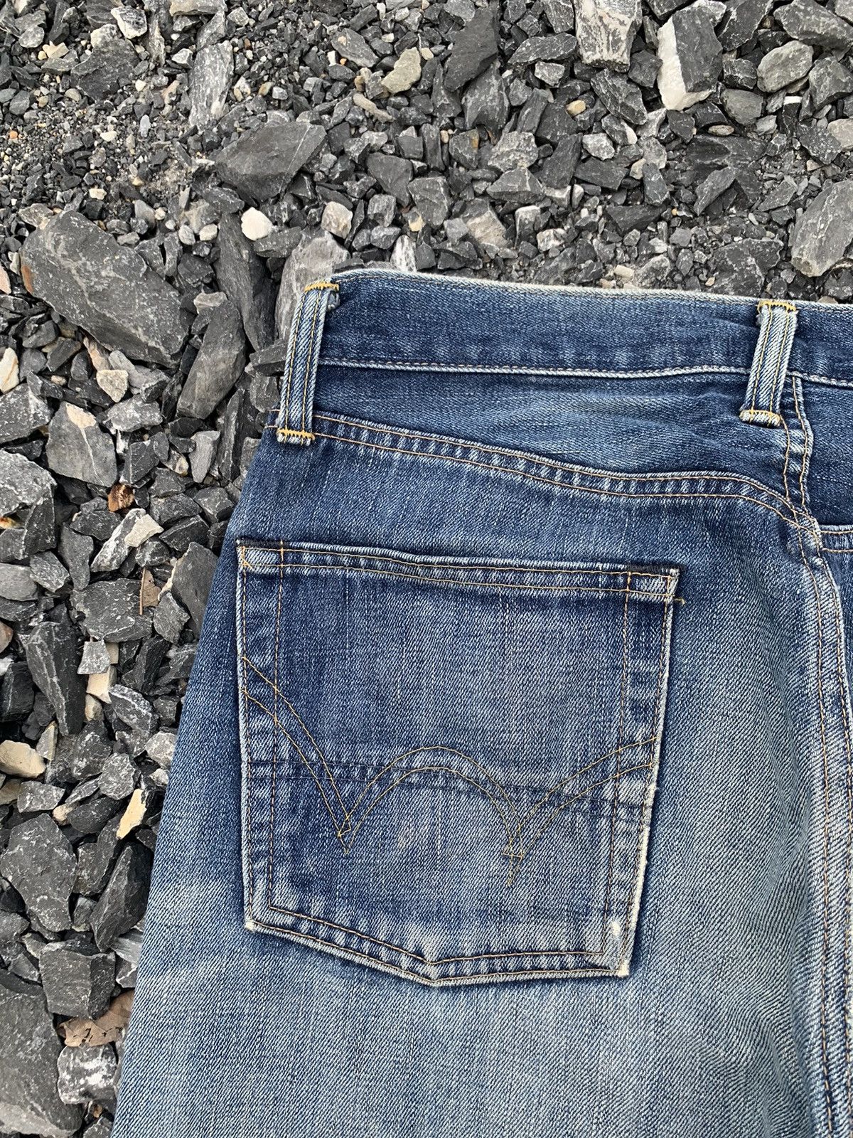 Kapital VINTAGE EDWIN 505X SELVEDGE JAPANESE DISTRESSED DENIM Size US 31 - 16 Thumbnail