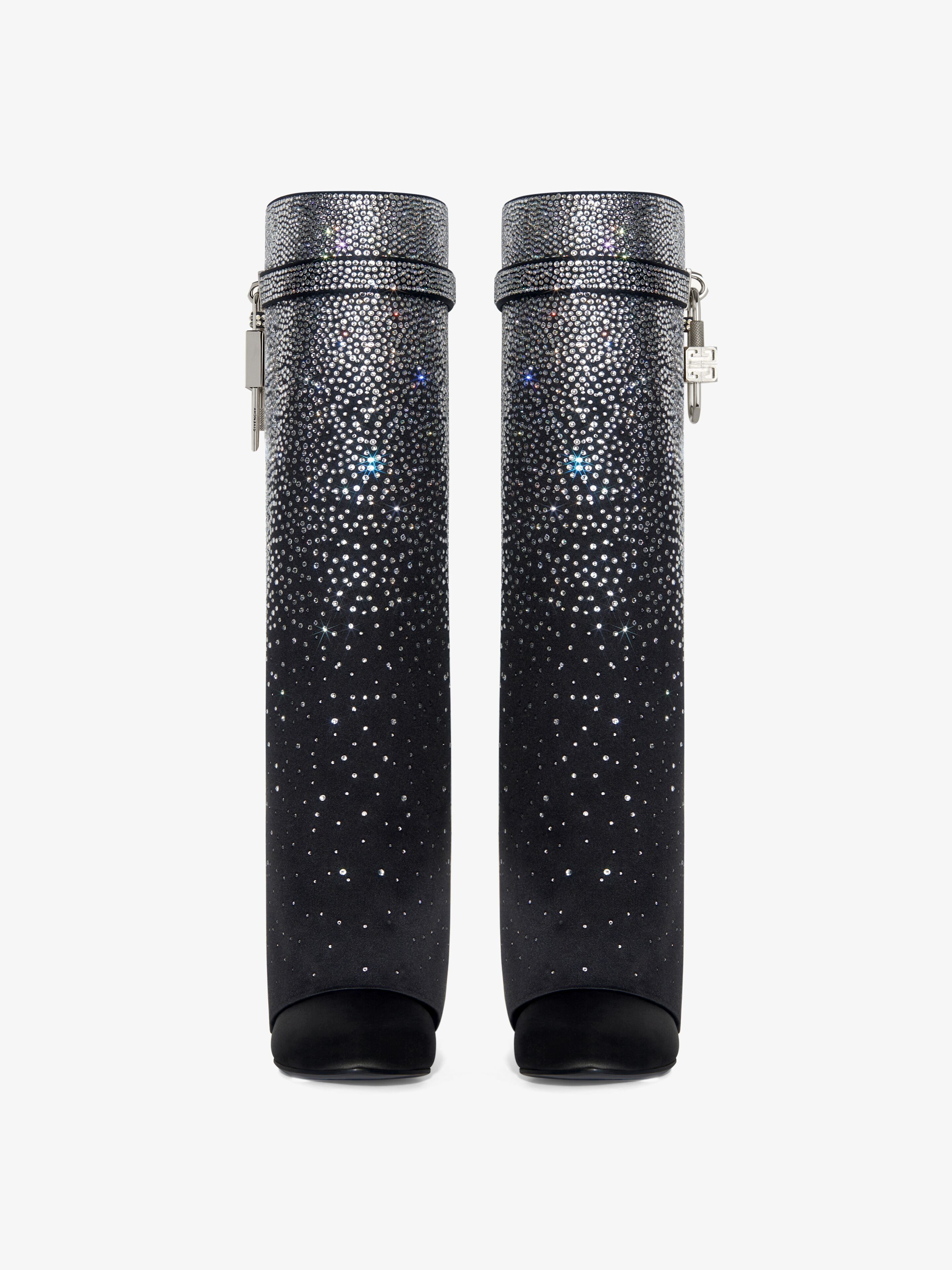 Givenchy o1srvl11e0525 Shark Lock Pant Boots 90mm in Black/Silver Size US 8 / IT 38 - 3 Thumbnail