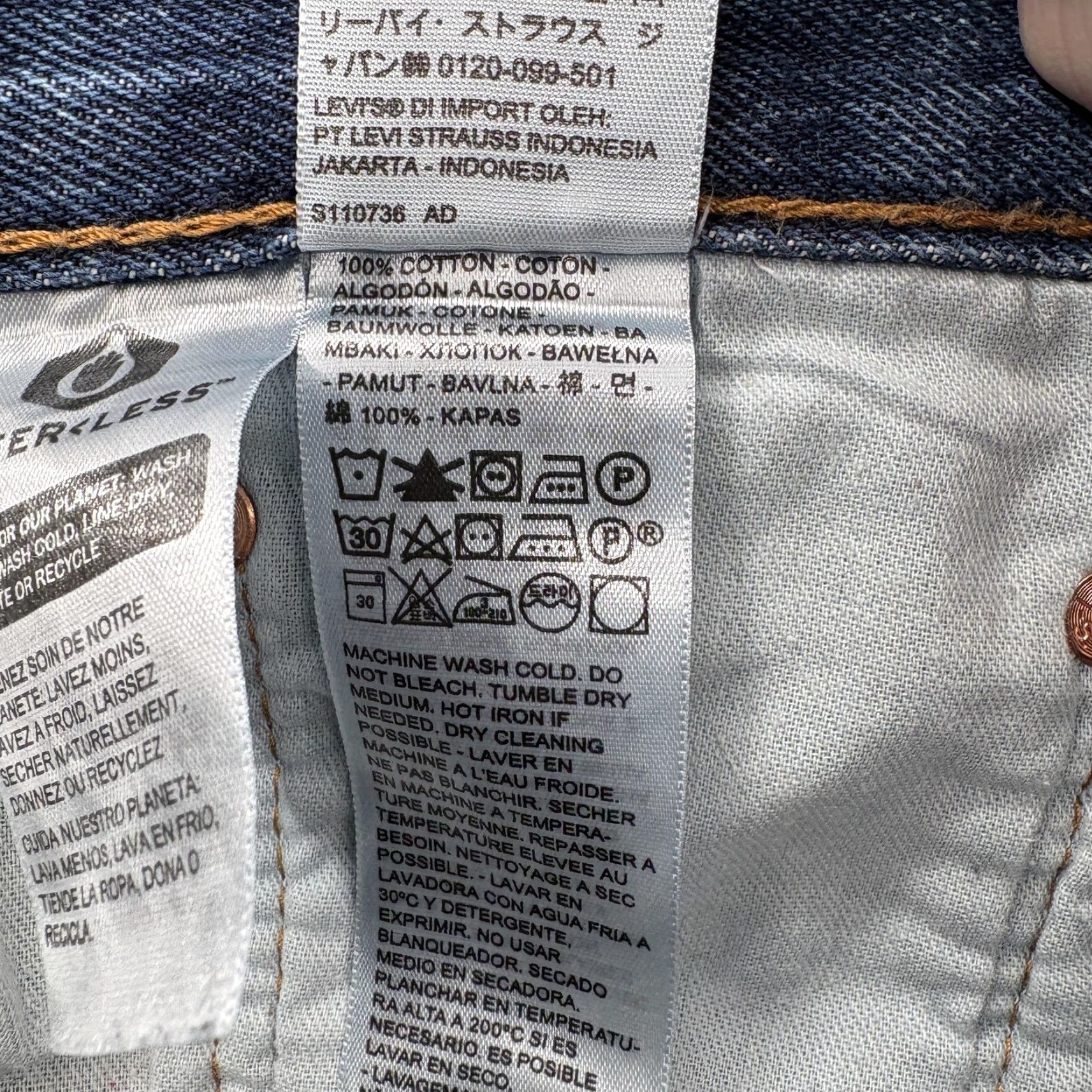 Levi's VINTAGE Levis 501 Jeans Mens 38x32 Blue Dark Wash Button Fly Straight Denim Y2K Size US 38 / EU 54 - 7 Thumbnail