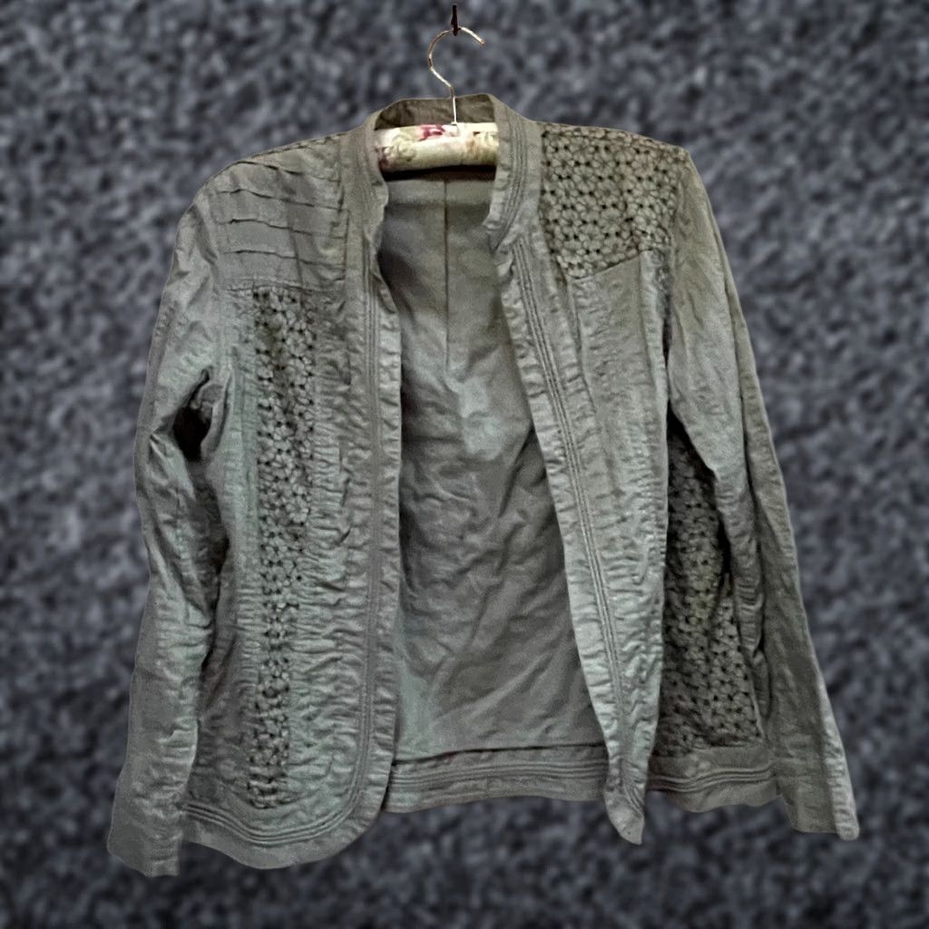 Vintage Chico’s Additions Jacket Cardigan Olive Green Cotton Open Front Size 2 Womens Size XS / US 0-2 / IT 36-38 - 1 Thumbnail