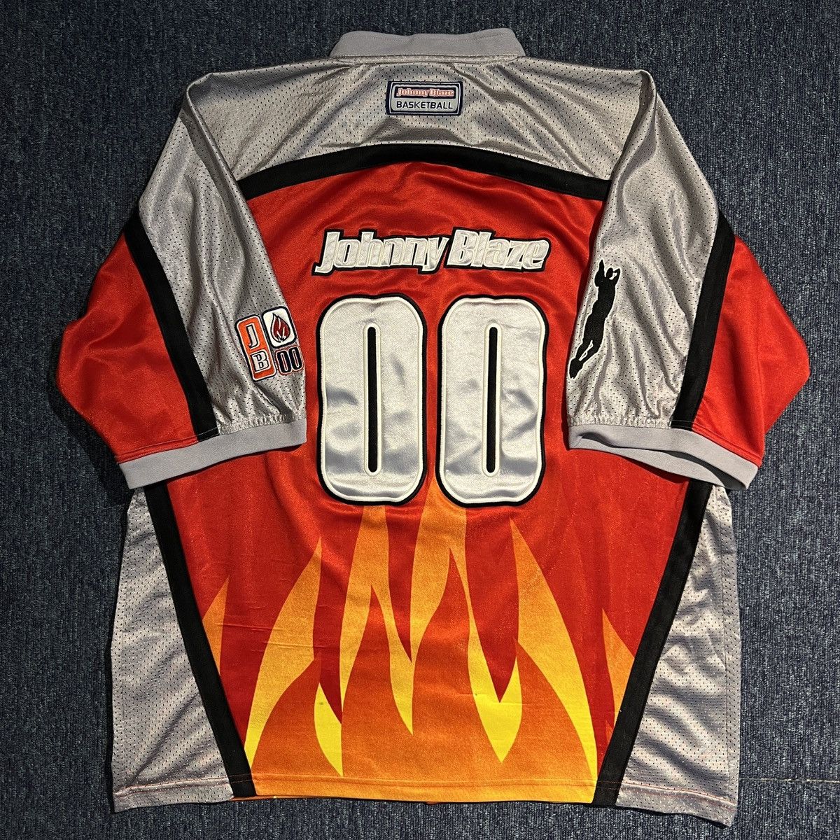 Other Vintage 90s Johnny Blaze Flame Jersey Size US XL / EU 56 / 4 - 2 Thumbnail