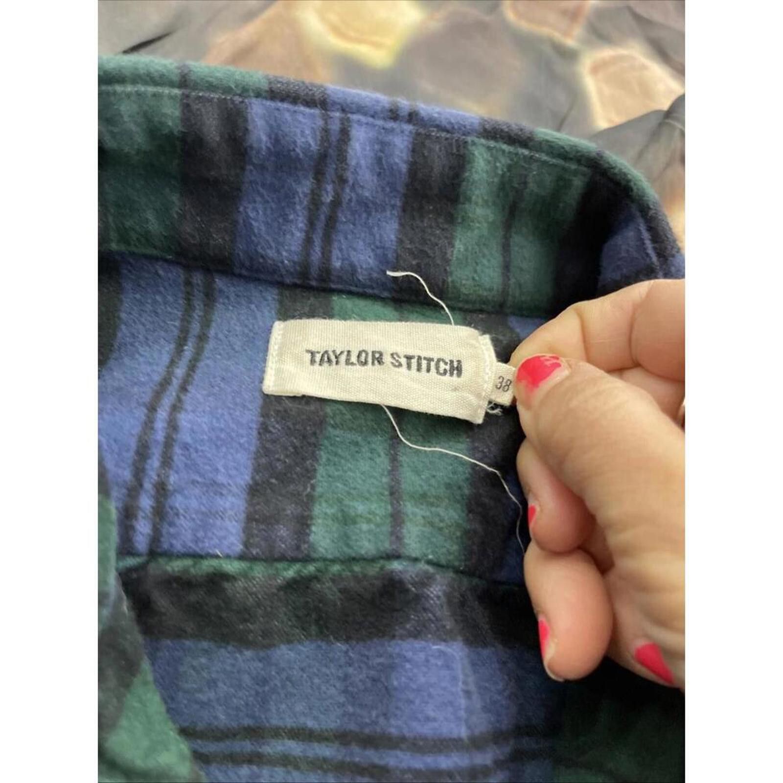 Taylor Stitch Taylor Stitch Yosemite 38 S Green/Blue Blackwatch Plaid H42 Size US M / EU 48-50 / 2 - 2 Thumbnail