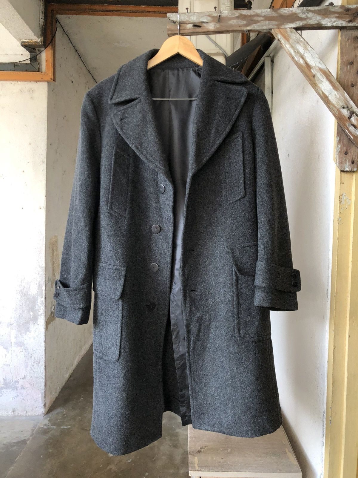 Jean Paul Gaultier Vintage Jean Gaultier Homme Single Breasted Wool Long Coat Size US M / EU 48-50 / 2 - 6 Thumbnail