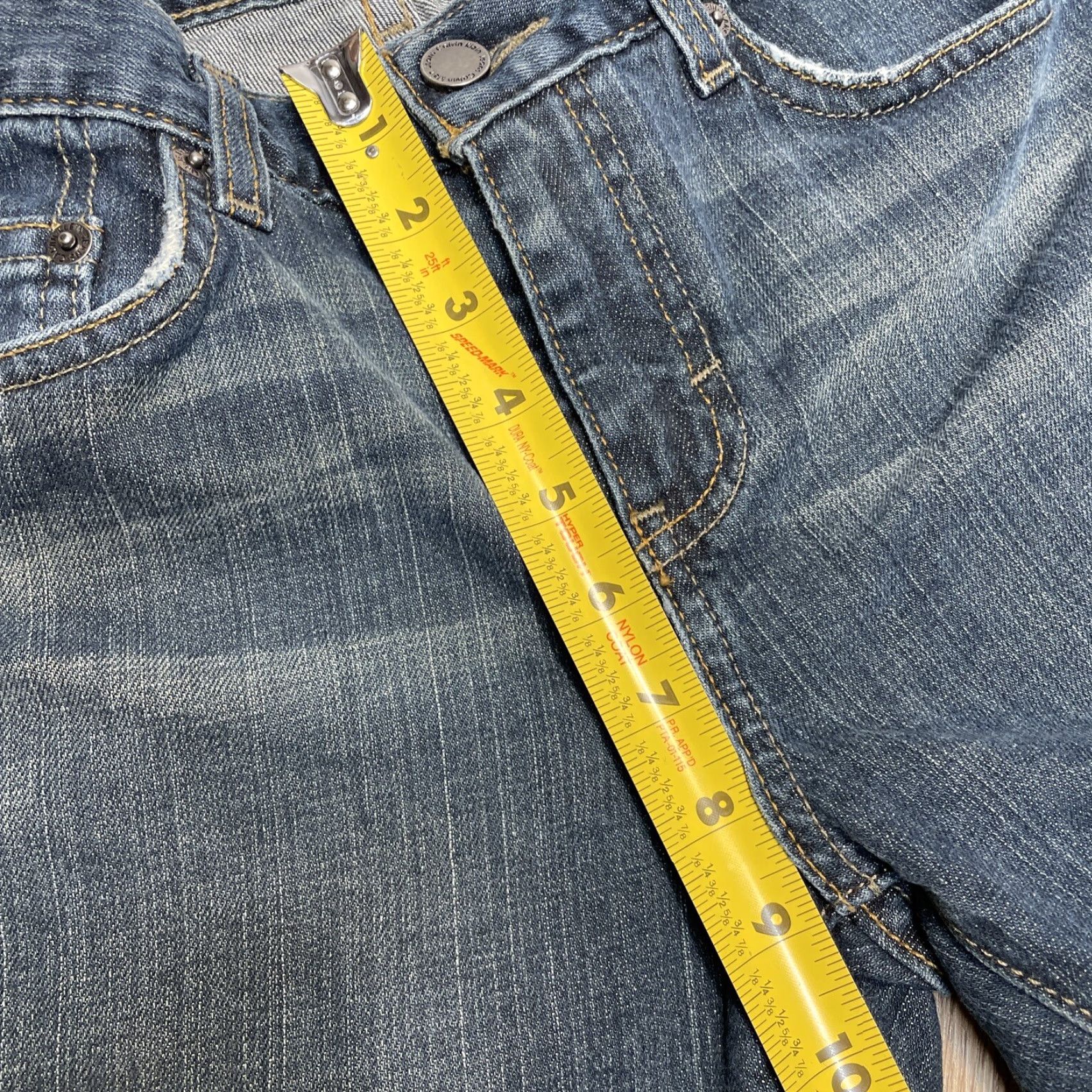 Calvin Klein VINTAGE Calvin Klein Flare Jeans Women's Size 6 Mid Rise Stretch Denim Blue Size 28" / US 6 / IT 42 - 6 Thumbnail