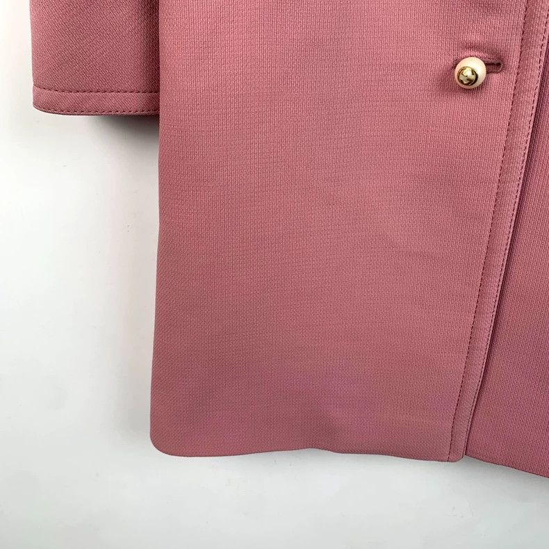 Gucci Gucci Size 38 Pink wool lapel pearl buckle coat coat size Size US XS / EU 42 / 0 - 5 Thumbnail