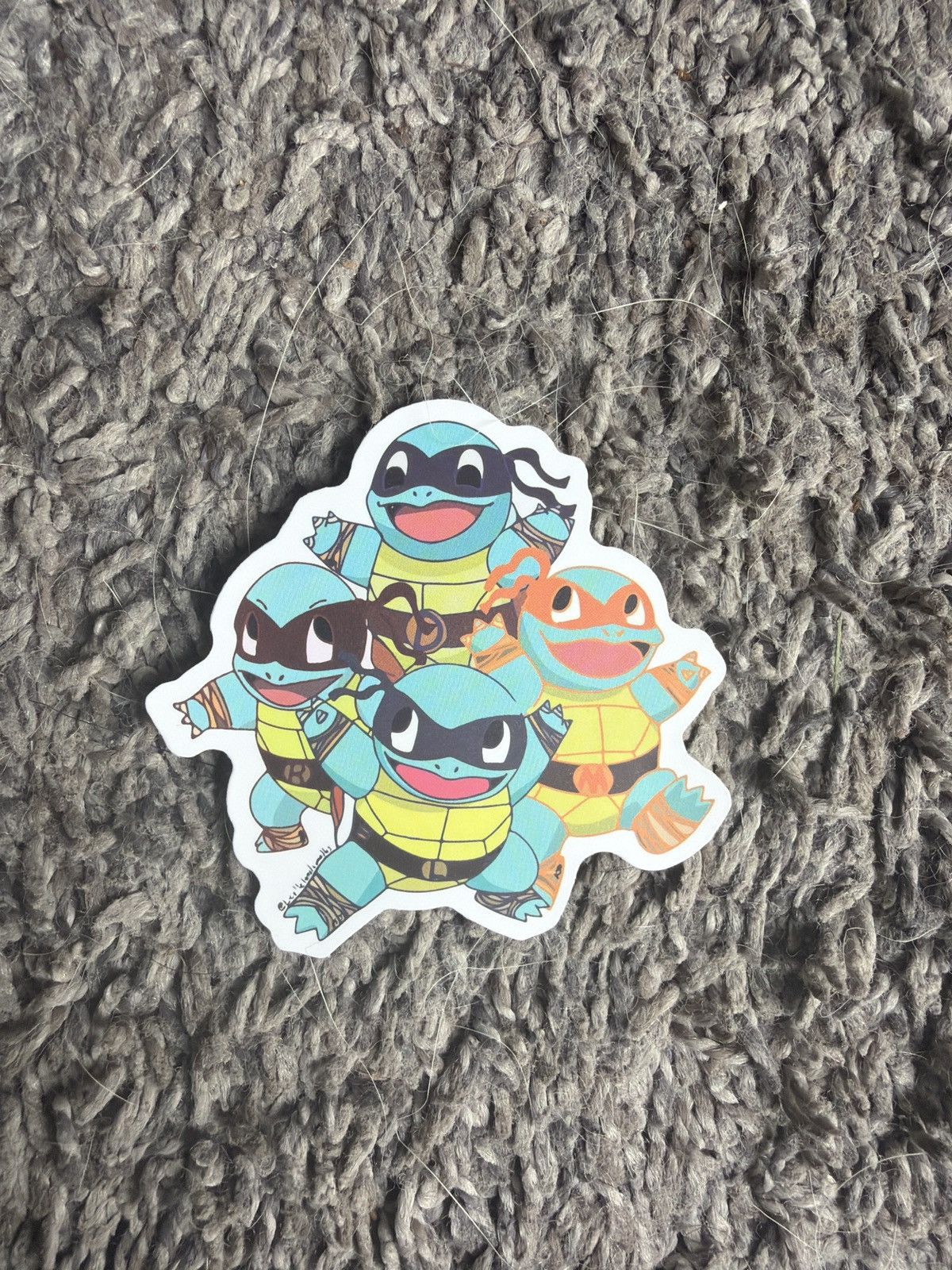 Pokemon Pokémon Teenage Mutant Ninja Squirtles Sticker Size ONE SIZE - 1 Thumbnail