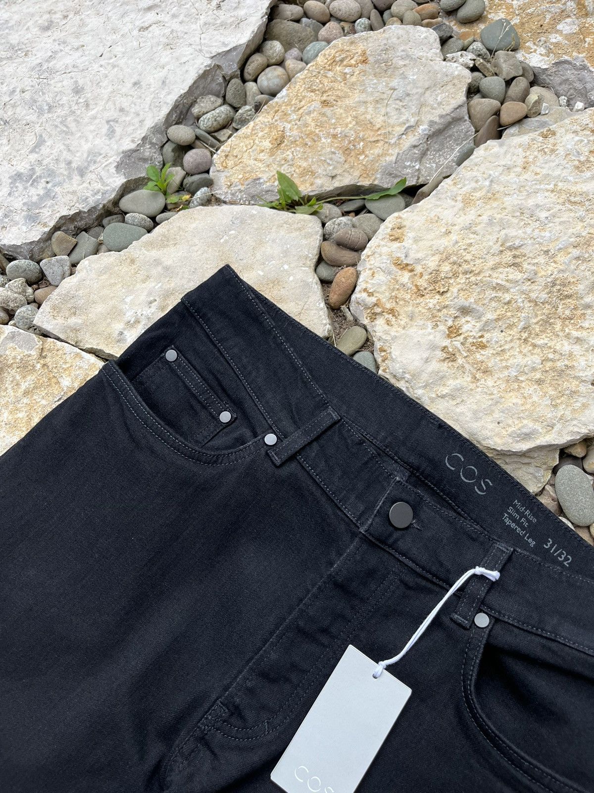 Cos × Designer COS collection of style classic full black jeans slim pants Size US 31 - 5 Thumbnail