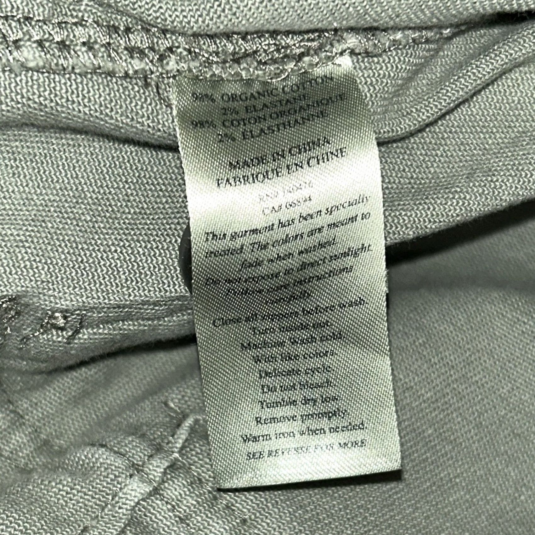 Faherty Faherty Pants Women’s 27 Utility Organic Cotton Sage Green Raw Hem Size 27" / US 4 / IT 40 - 6 Thumbnail