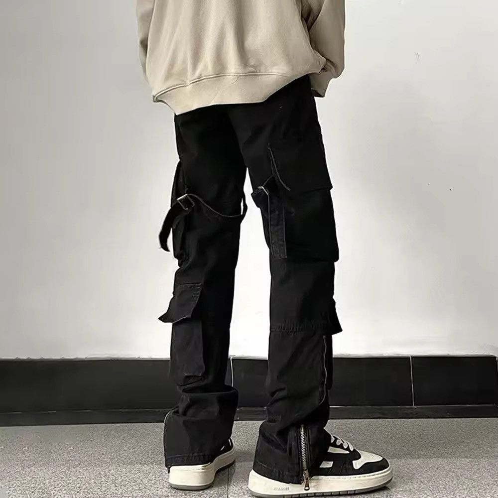 Japanese Brand Black Retro Japanese Style Multi-Pocket Casual Pants Size US 30 / EU 46 - 2 Thumbnail