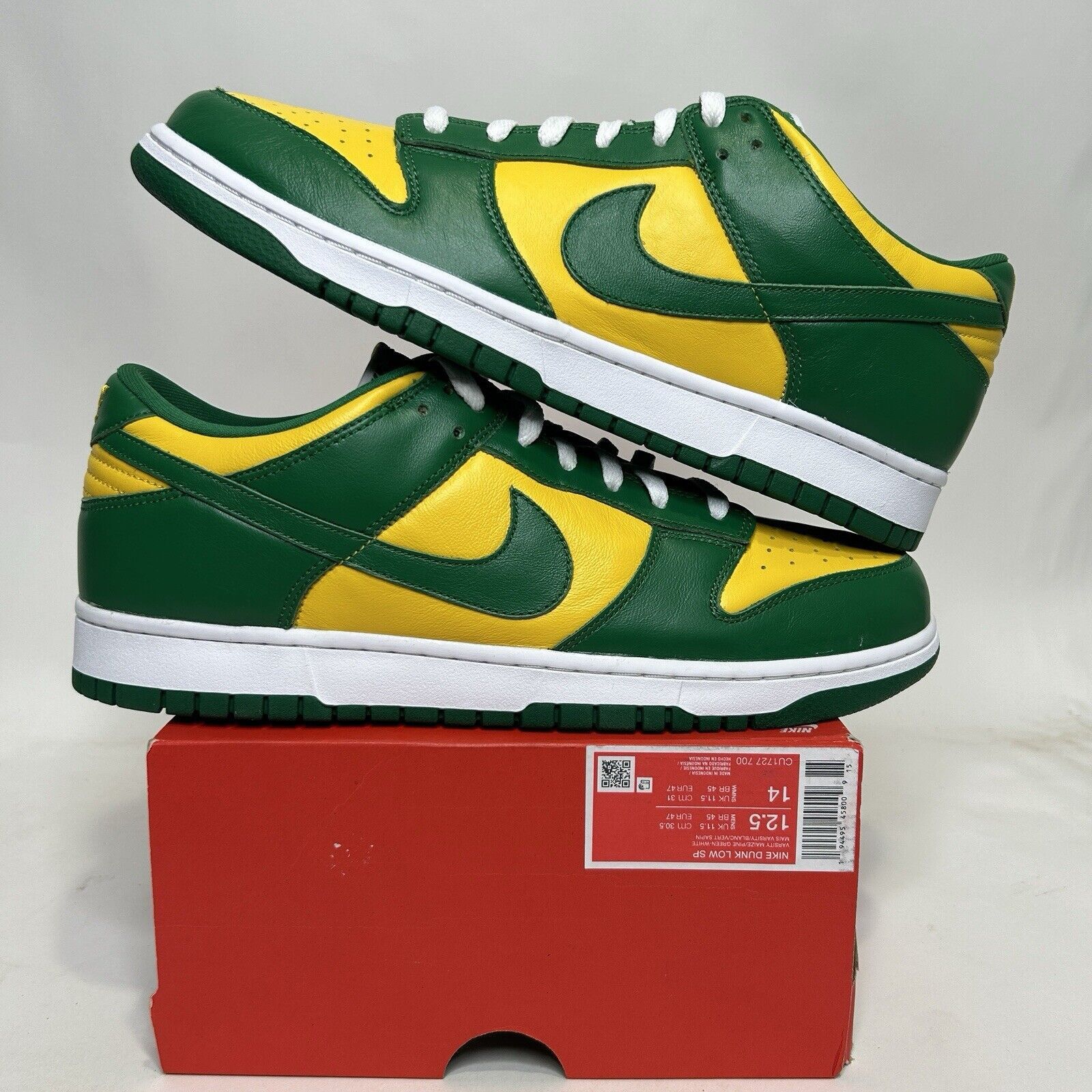 Nike Nike Dunk Low SP “Brazil/Varsity Maize Pine Green” 2024 Size US 12.5 / EU 45-46 - 1 Thumbnail