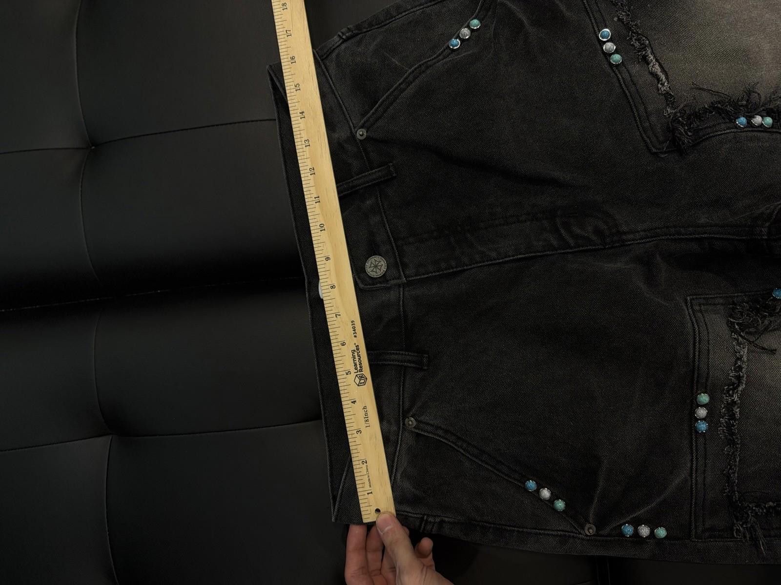 Vale Valley Baggy Denim Black Jeans Size 34 (NEW) Pants Crystal Size US 34 / EU 50 - 8 Thumbnail