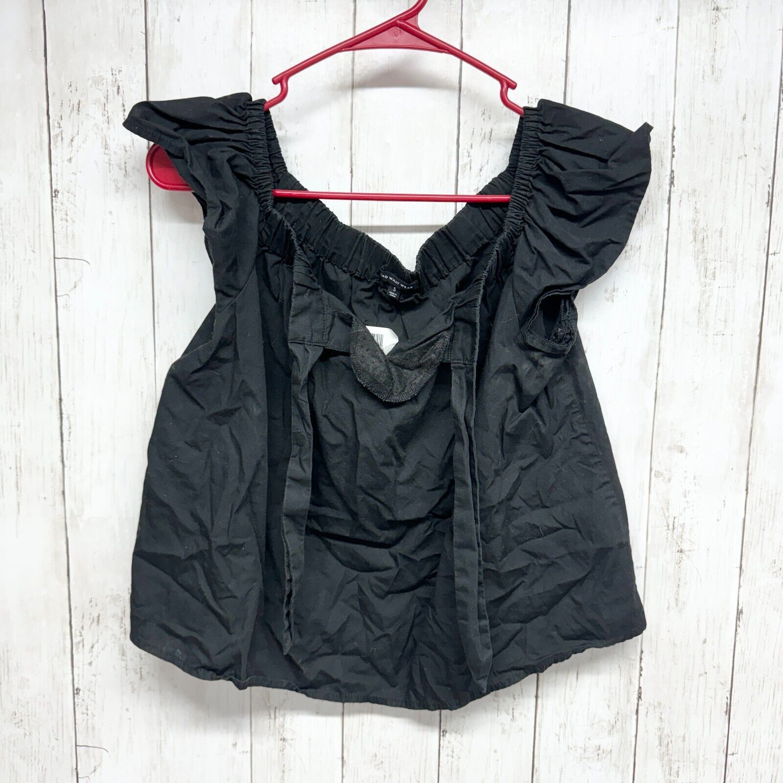 Other Who What Wear Blouse SM Top Off Shoulder Sleeveless V-Neck Size S / US 4 / IT 40 - 1 Thumbnail