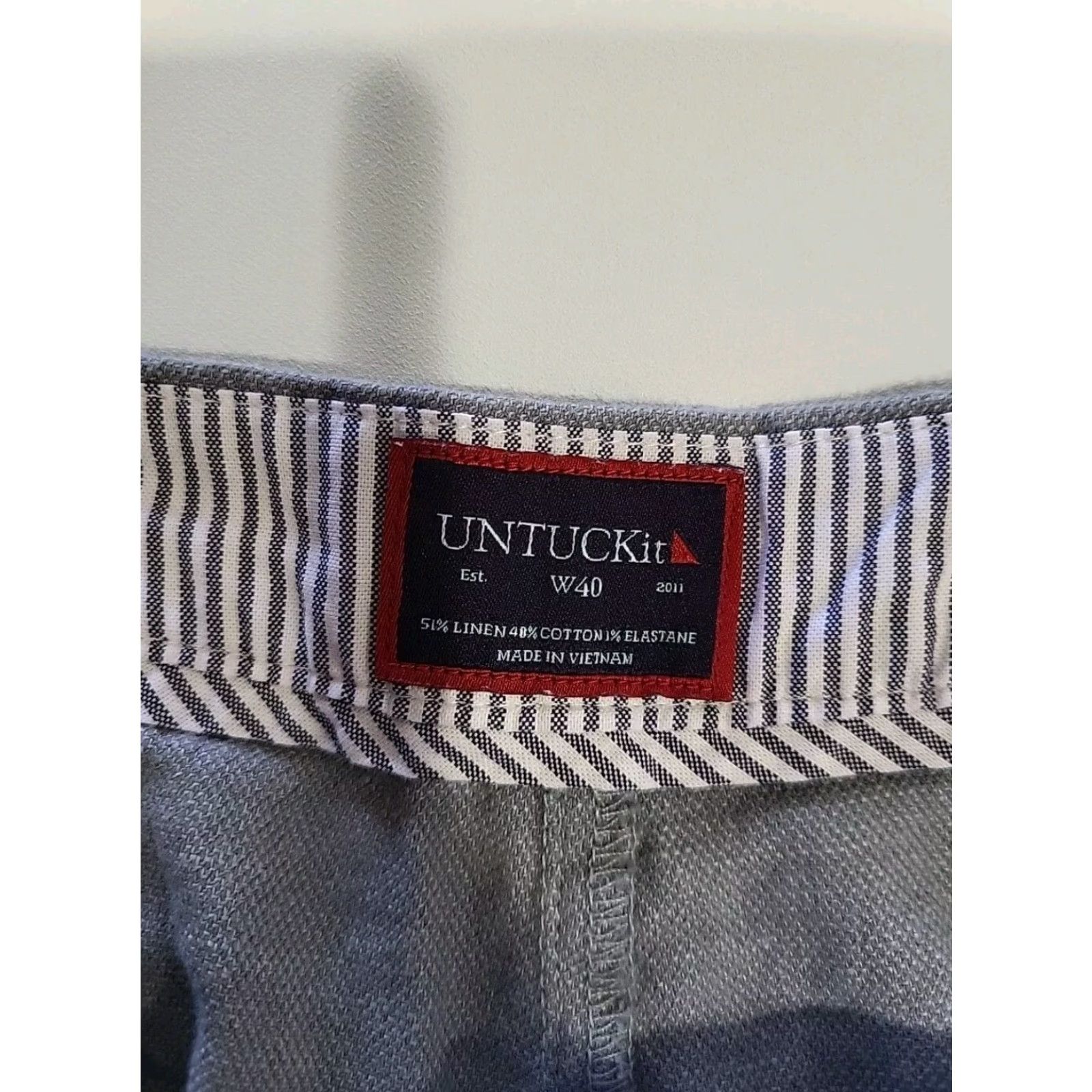 UNTUCKit UNTUCKit St Julien Blue Linen Blend Shorts 42 Regular Men Cotton Chino 9in Inseam XS-XL? Size US 42 / EU 58 - 5 Thumbnail